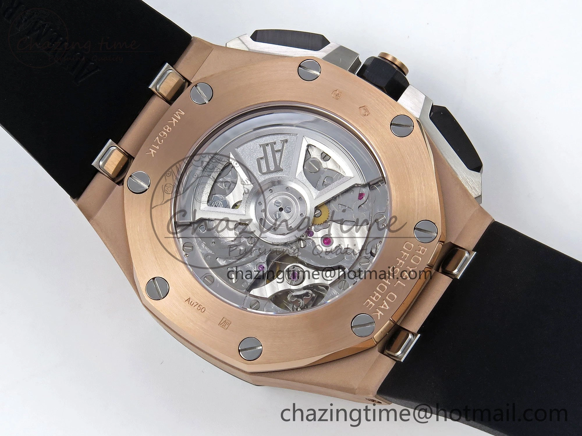 Royal Oak Offshore 43mm RG APF Best Edition Silver Dial on Black Rubber Strap A4401