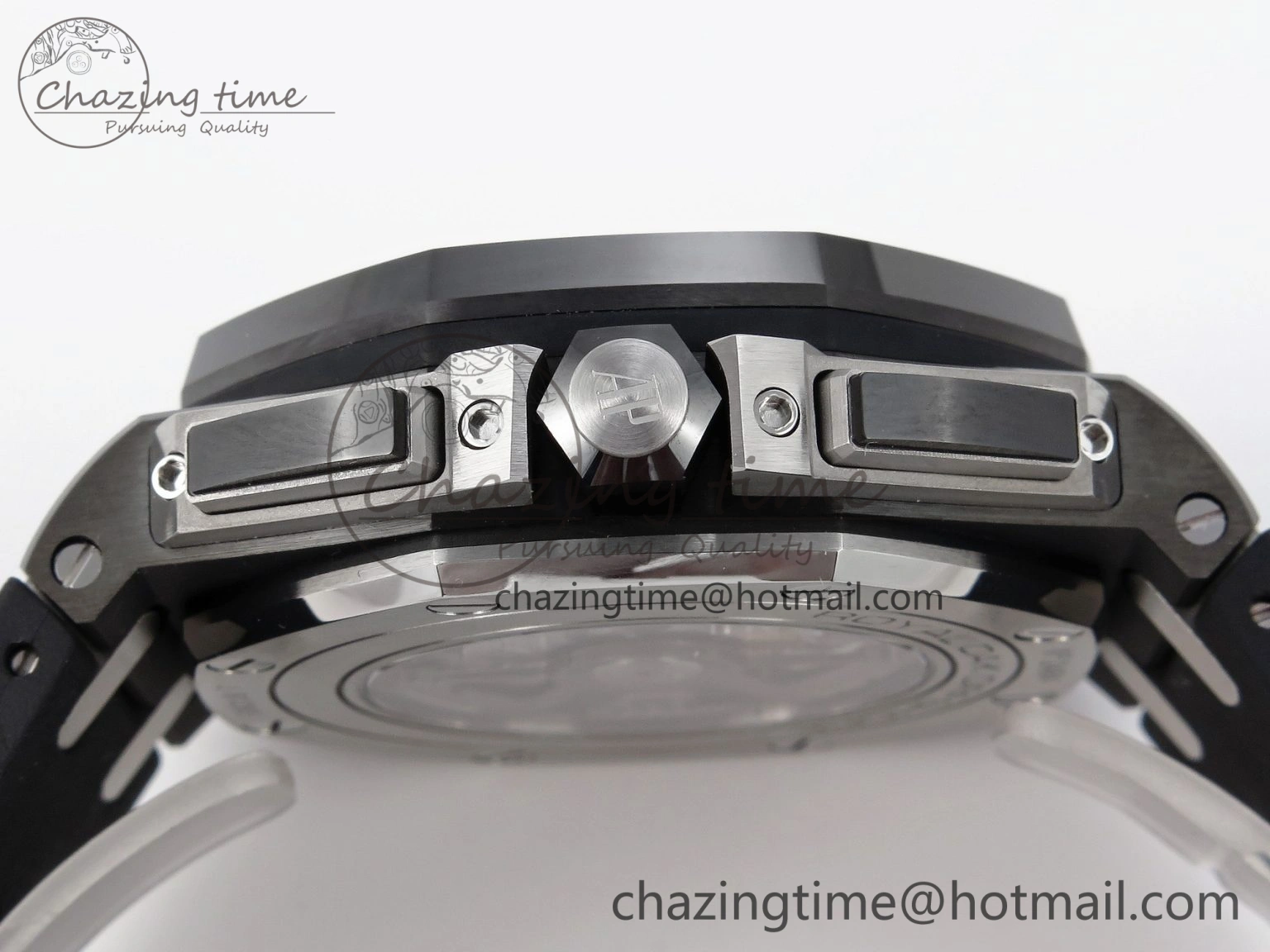 Royal Oak Offshore 44mm Black Ceramic APF 1:1 Best Edition Gray Dial on Black Rubber Strap A3126
