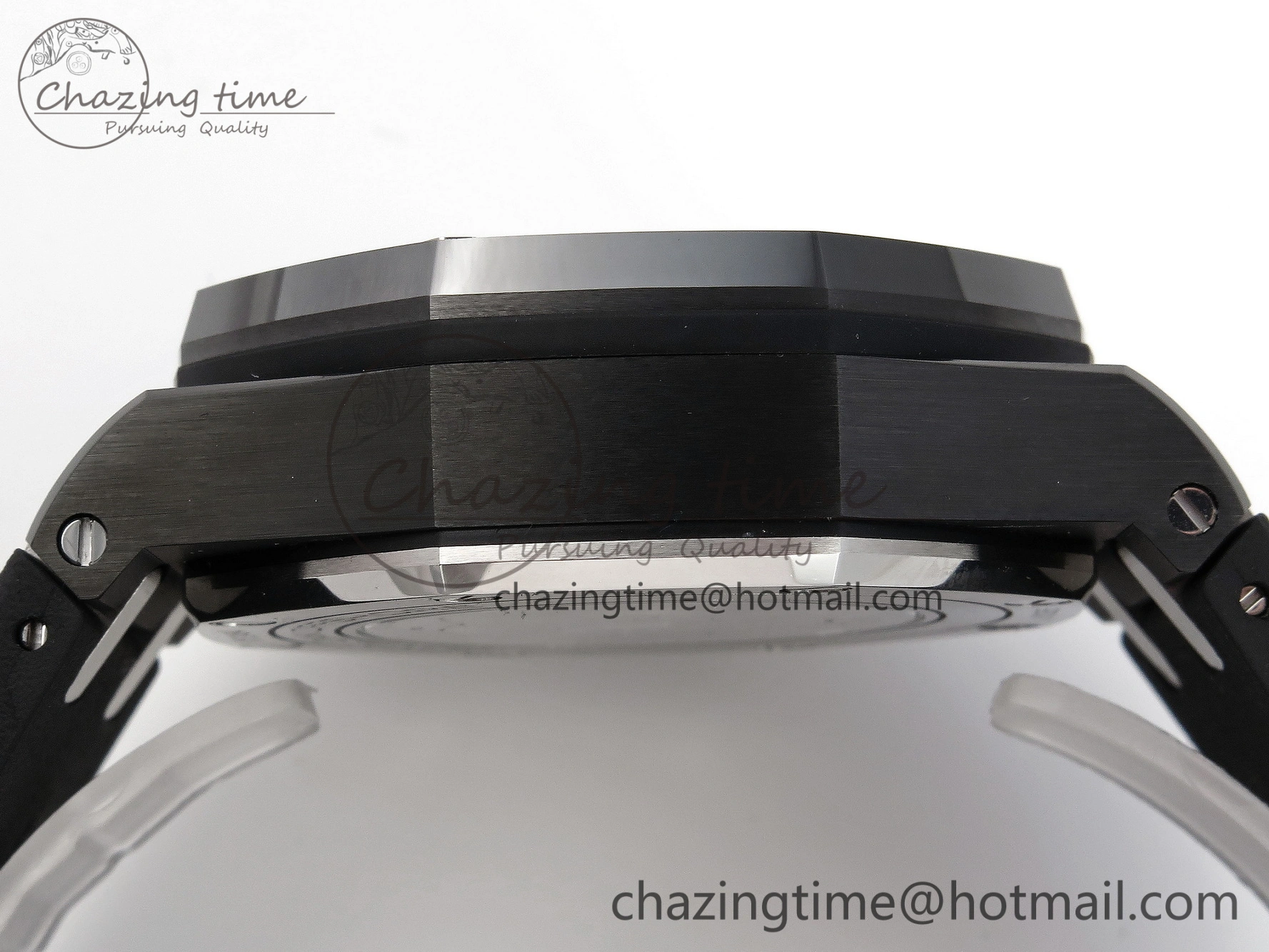 Royal Oak Offshore 44mm Black Ceramic APF 1:1 Best Edition Gray Dial on Black Rubber Strap A3126