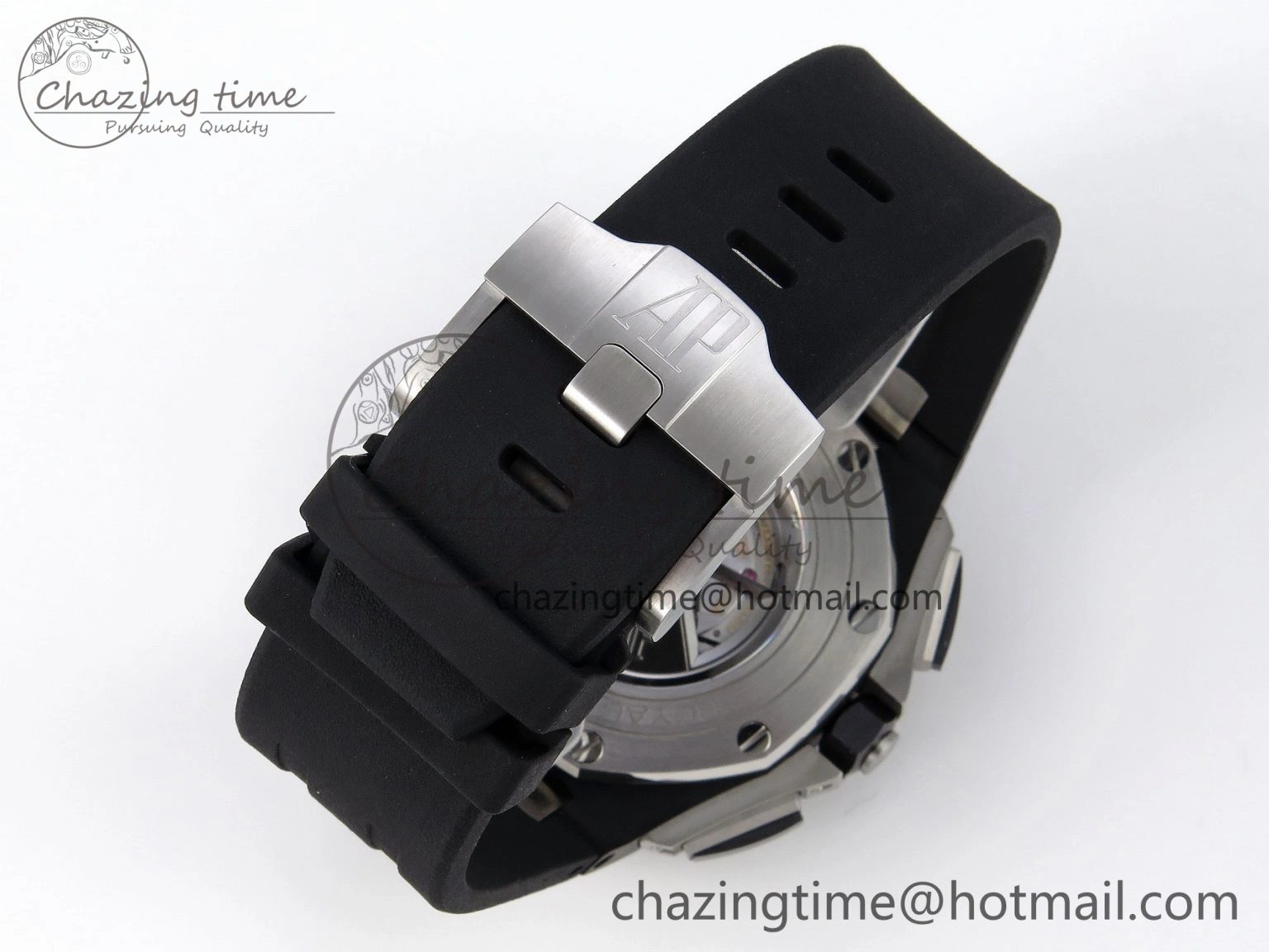 Royal Oak Offshore 44mm Black Ceramic APF 1:1 Best Edition Gray Dial on Black Rubber Strap A3126