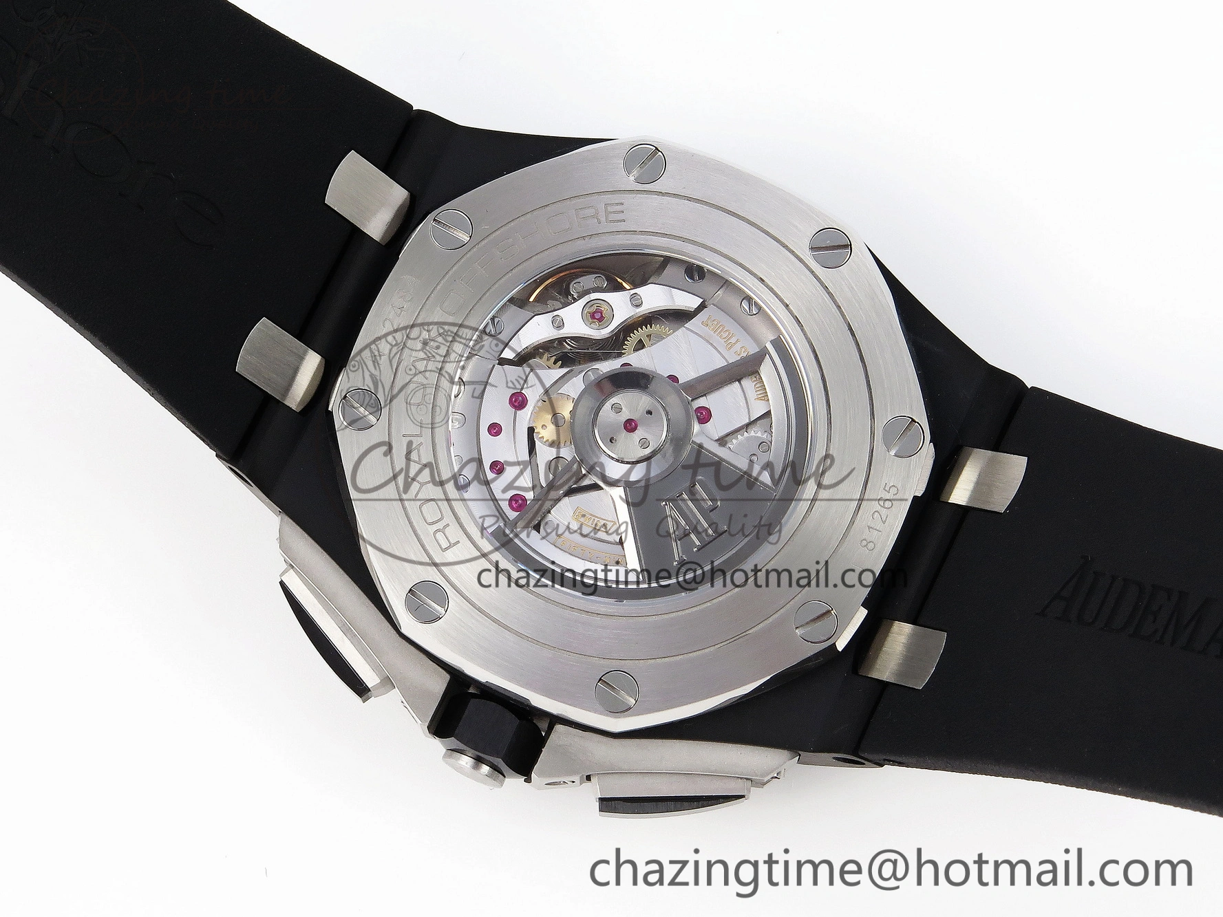 Royal Oak Offshore 44mm Black Ceramic APF 1:1 Best Edition Gray Dial on Black Rubber Strap A3126
