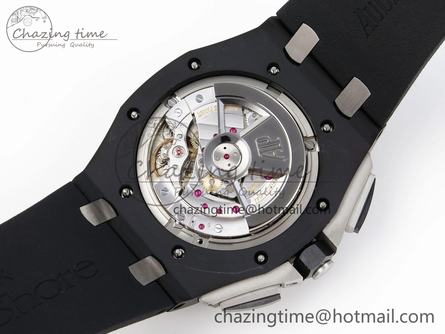 Royal Oak Offshore 44mm Black Ceramic APF 1:1 Best Edition Gray Dial on Black Rubber Strap A3126