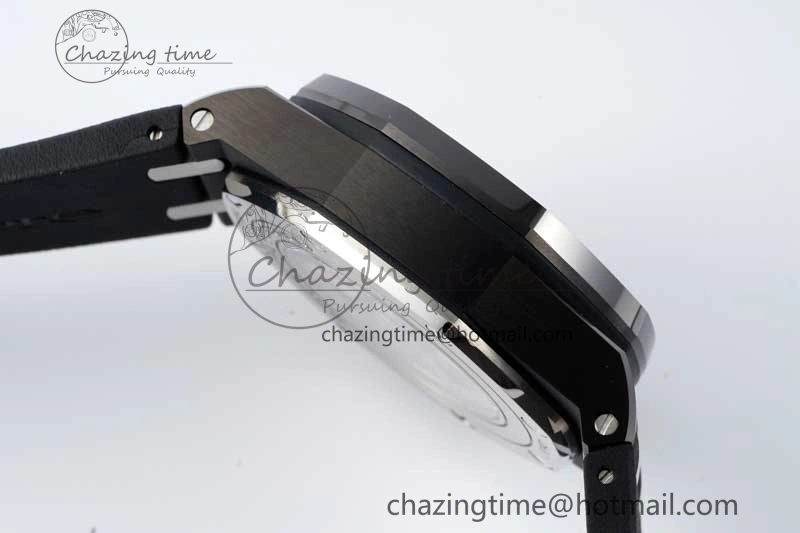 Royal Oak Offshore 44mm Black Ceramic Case APF 1:1 Best Edition Black Dial on Black Rubber Strap A3126