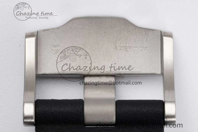 Royal Oak Offshore 44mm Black Ceramic Case JJF 1:1 Best Edition Black Dial on Rubber Strap A3126 V2