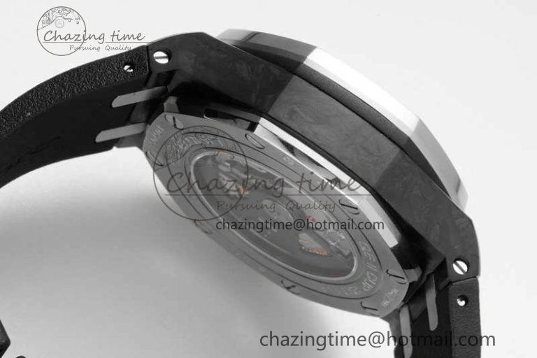 Royal Oak Offshore 44mm Black Ceramic Case JJF 1:1 Best Edition Black Dial on Rubber Strap A3126 V2