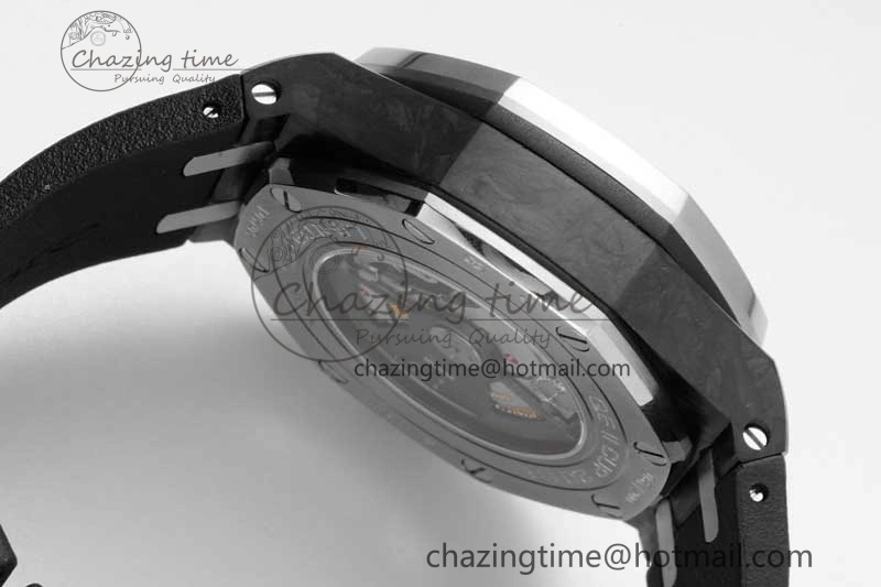 Royal Oak Offshore 44mm Black Ceramic Case JJF 1:1 Best Edition Black Dial on Rubber Strap A3126 V2