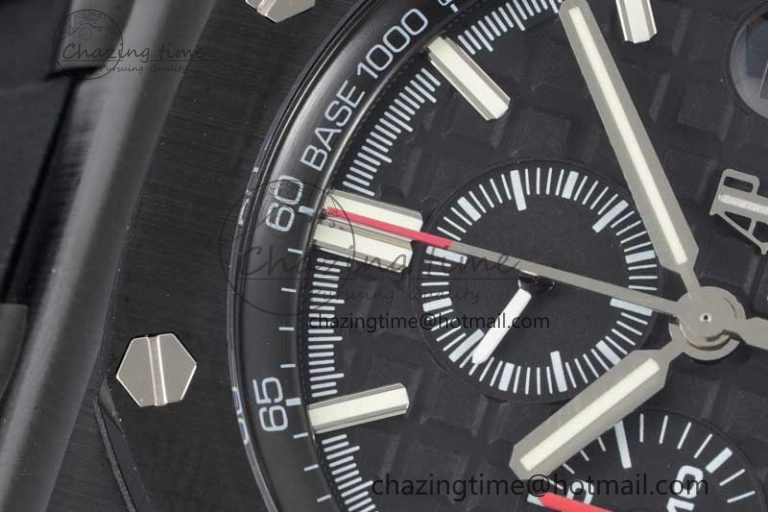 Royal Oak Offshore 44mm Black Ceramic Case JJF 1:1 Best Edition Black Dial on Rubber Strap A3126 V2