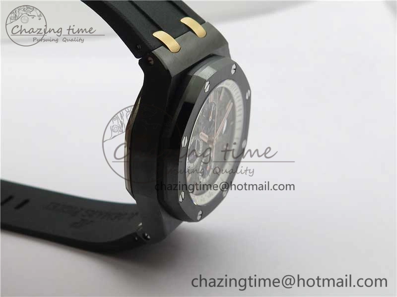 Royal Oak Offshore 44mm Black Ceramic Germany Edition JF 1:1 Best Edition on Rubber Strap A3126 V2