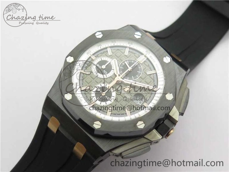 Royal Oak Offshore 44mm Black Ceramic Germany Edition JF 1:1 Best Edition on Rubber Strap A3126 V2