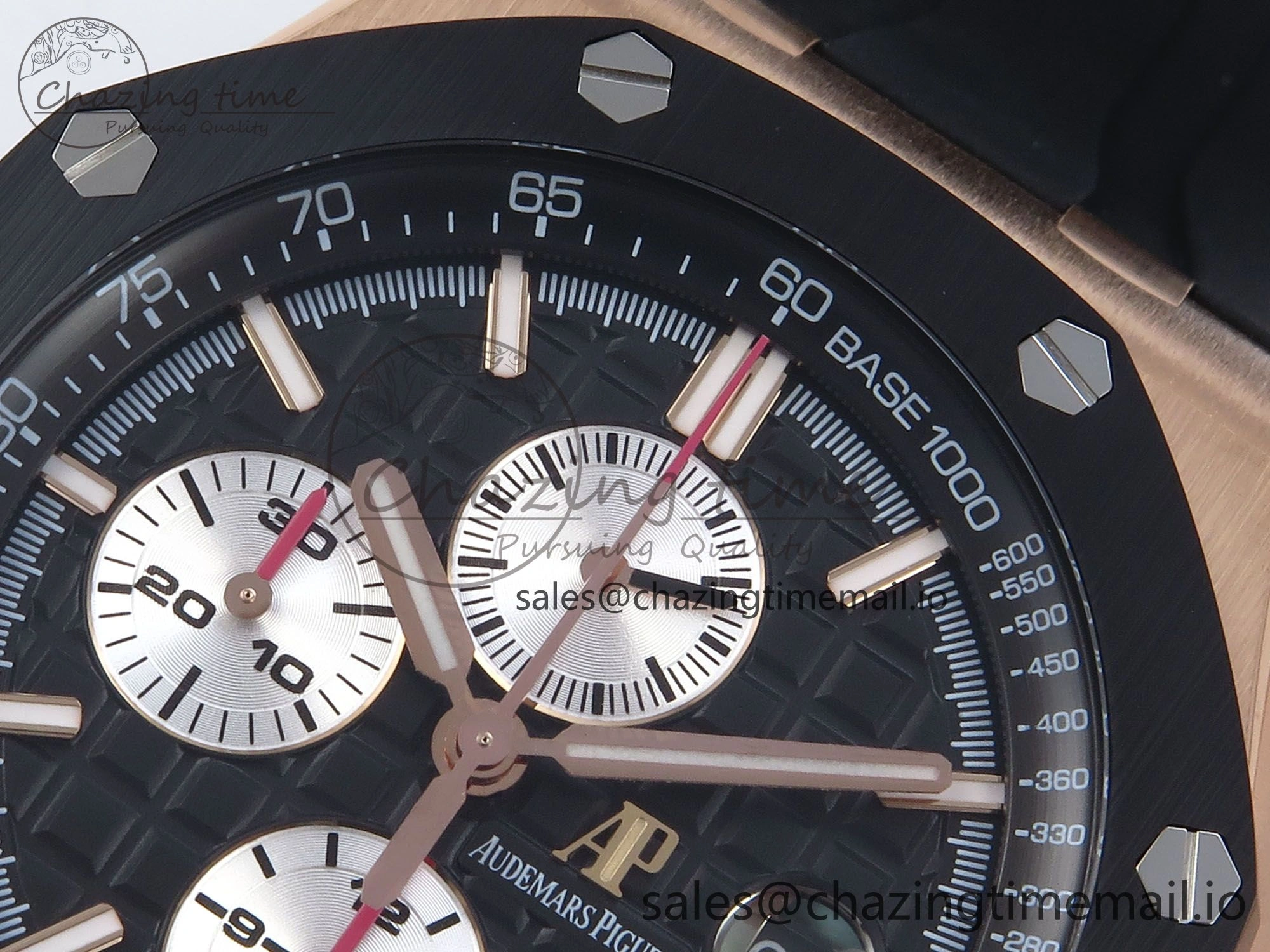 Royal Oak Offshore 44mm Black Ceramic RG TKF 1:1 Best Edition Black RG Dial on Black Rubber Strap A3126