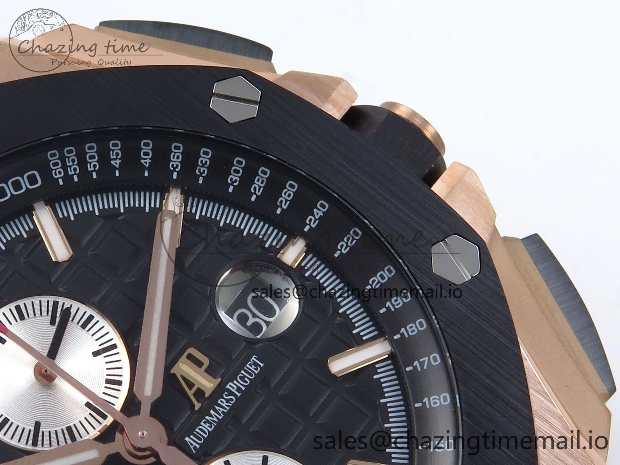 Royal Oak Offshore 44mm Black Ceramic RG TKF 1:1 Best Edition Black RG Dial on Black Rubber Strap A3126