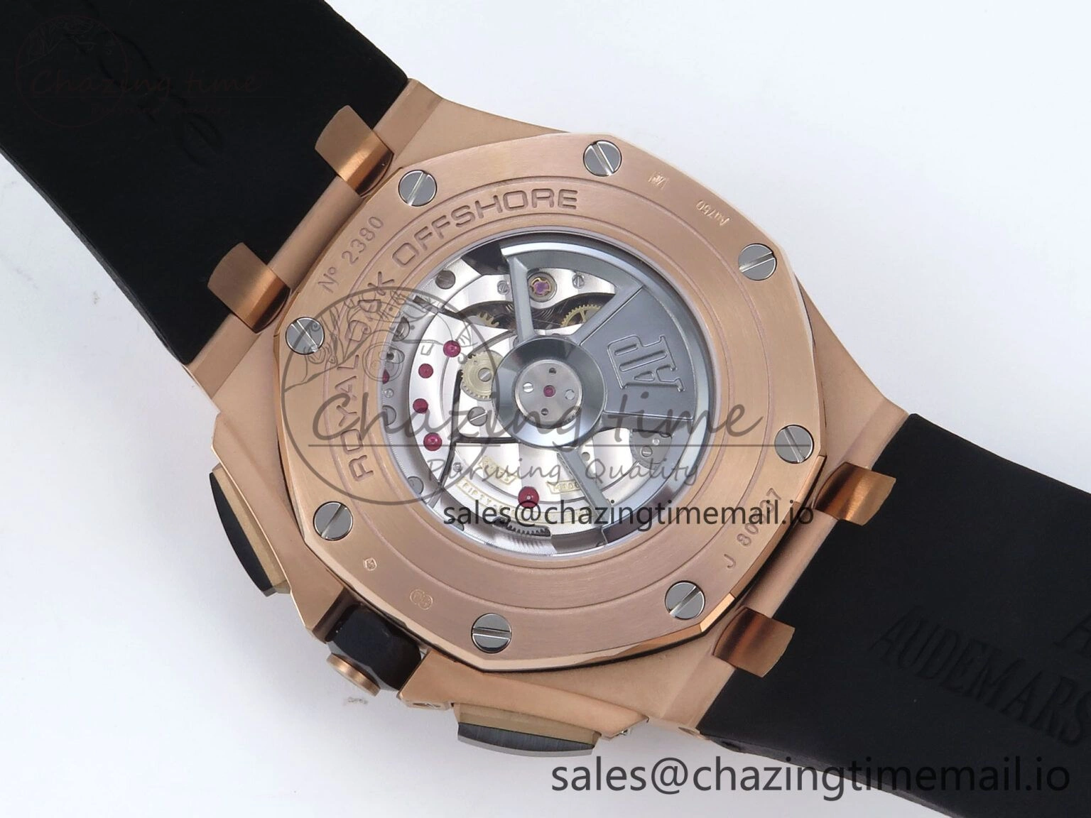 Royal Oak Offshore 44mm Black Ceramic RG TKF 1:1 Best Edition Black RG Dial on Black Rubber Strap A3126