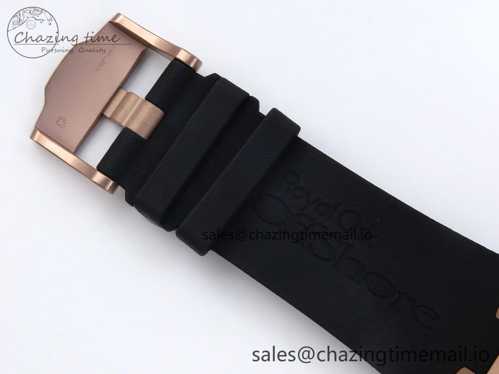 Royal Oak Offshore 44mm Black Ceramic RG TKF 1:1 Best Edition Black RG Dial on Black Rubber Strap A3126
