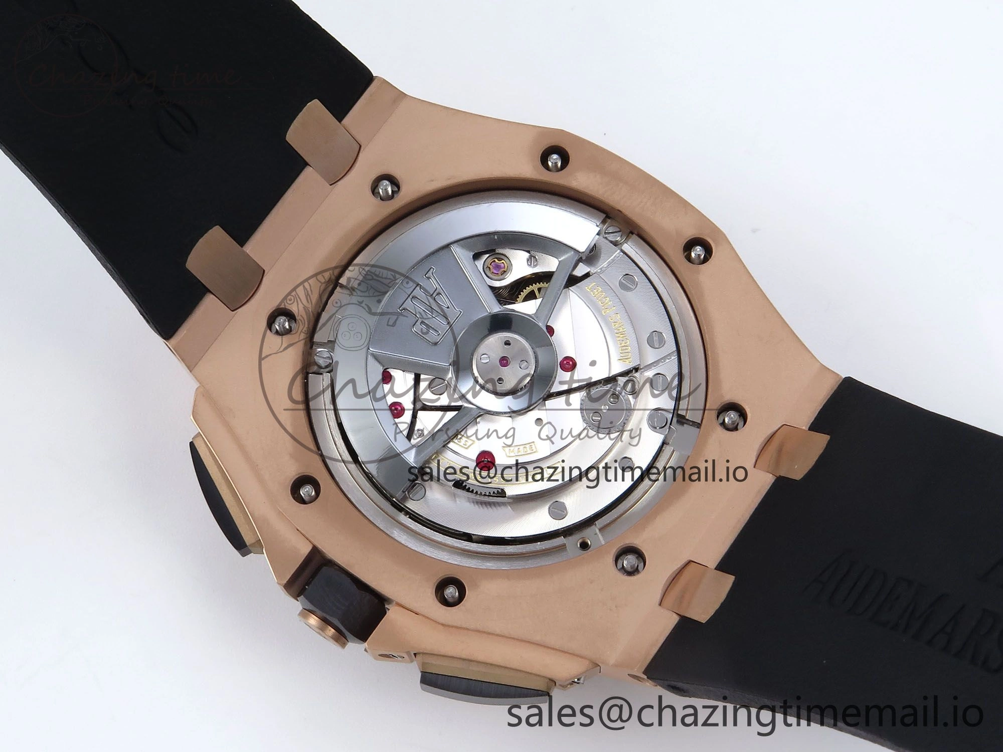 Royal Oak Offshore 44mm Black Ceramic RG TKF 1:1 Best Edition Black RG Dial on Black Rubber Strap A3126