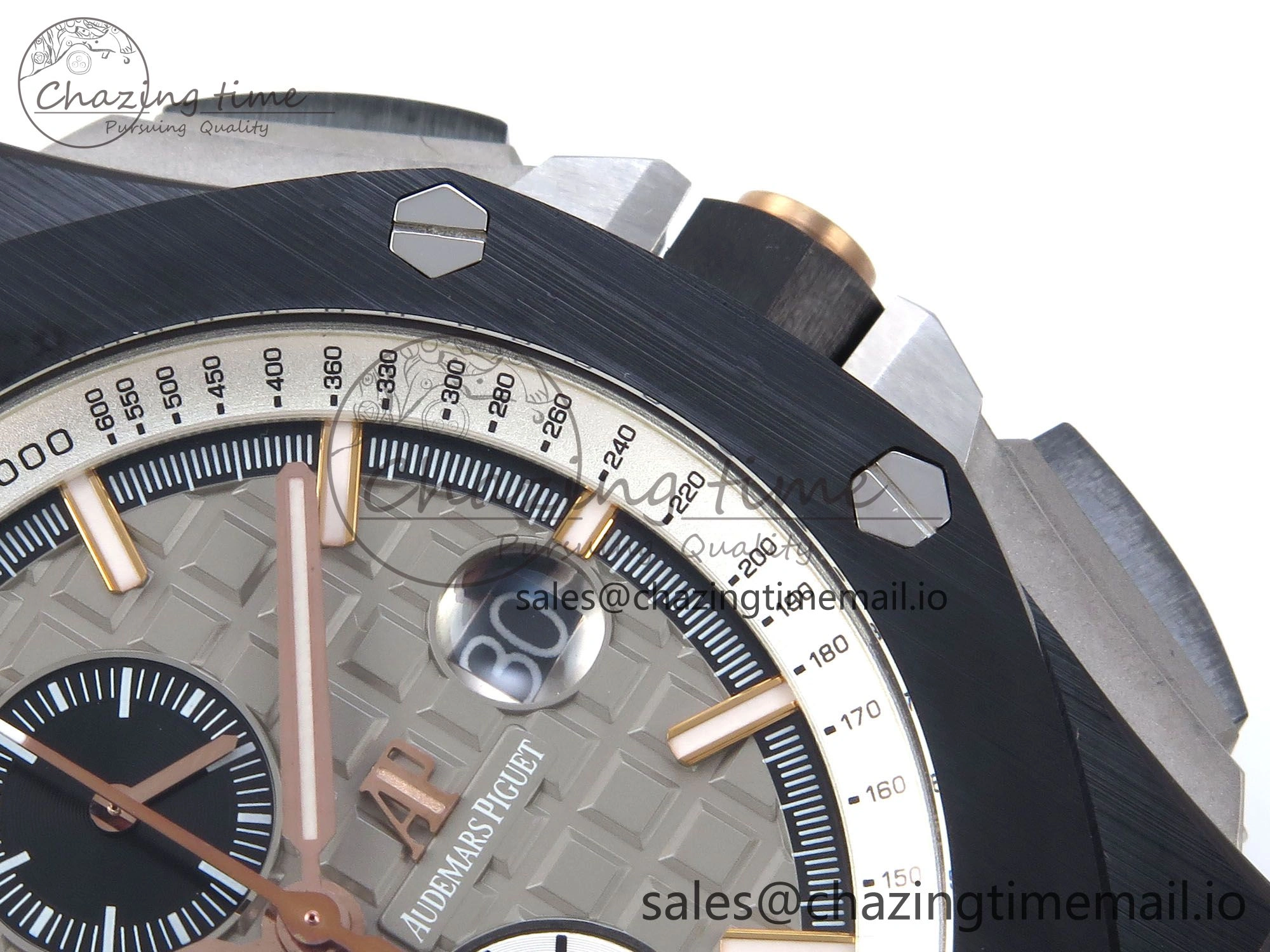 Royal Oak Offshore 44mm Black Ceramic RG TKF 1:1 Best Edition Gray Dial on Black Rubber Strap A3126