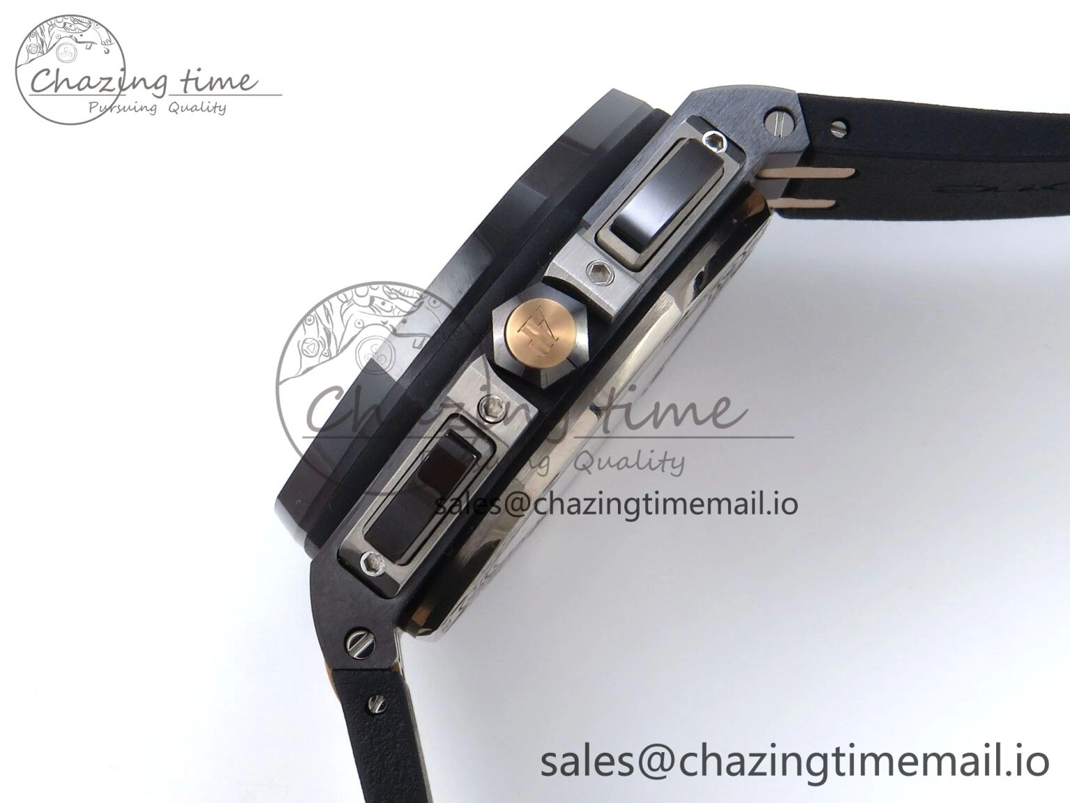 Royal Oak Offshore 44mm Black Ceramic RG TKF 1:1 Best Edition Gray Dial on Black Rubber Strap A3126