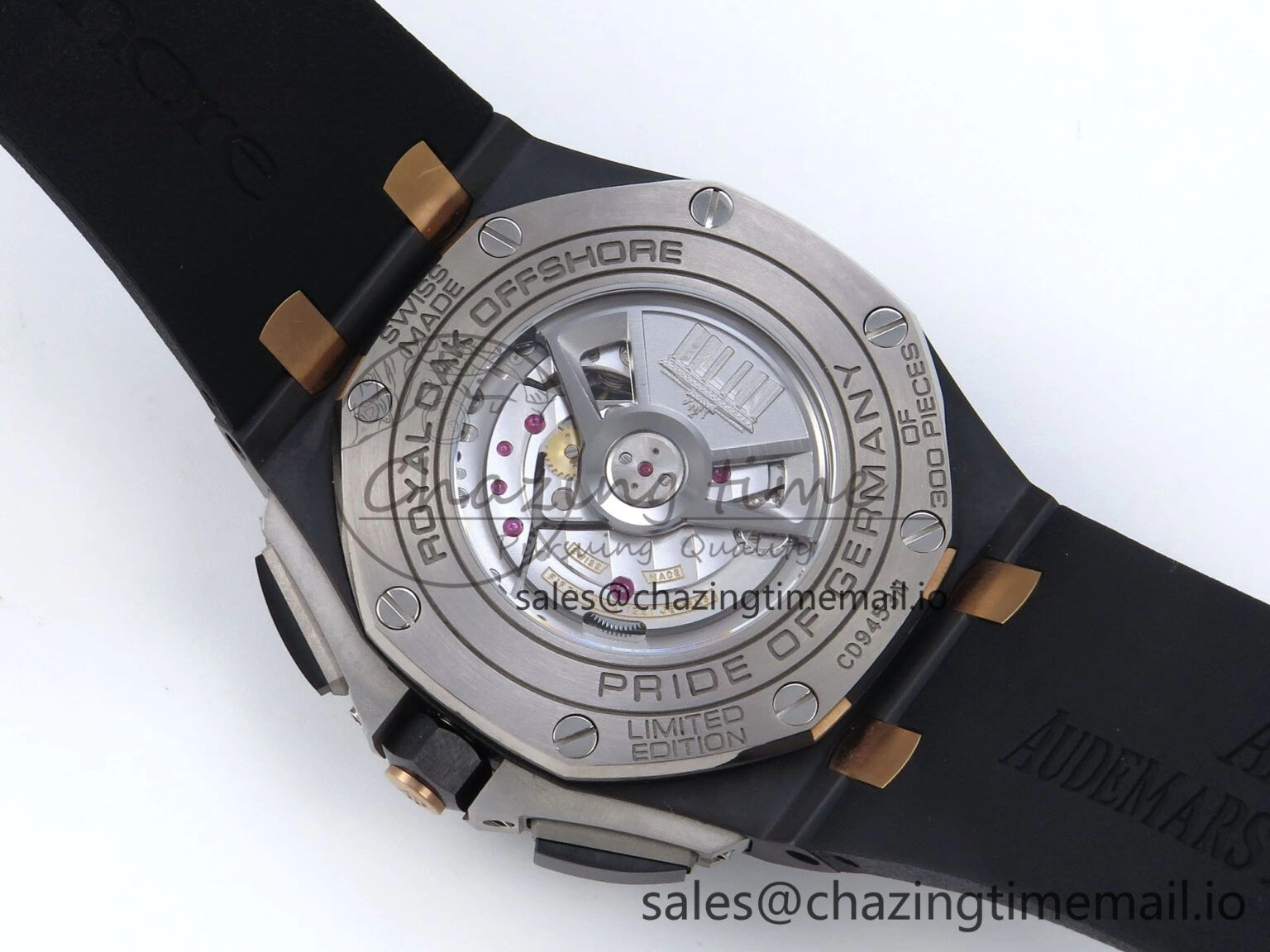 Royal Oak Offshore 44mm Black Ceramic RG TKF 1:1 Best Edition Gray Dial on Black Rubber Strap A3126