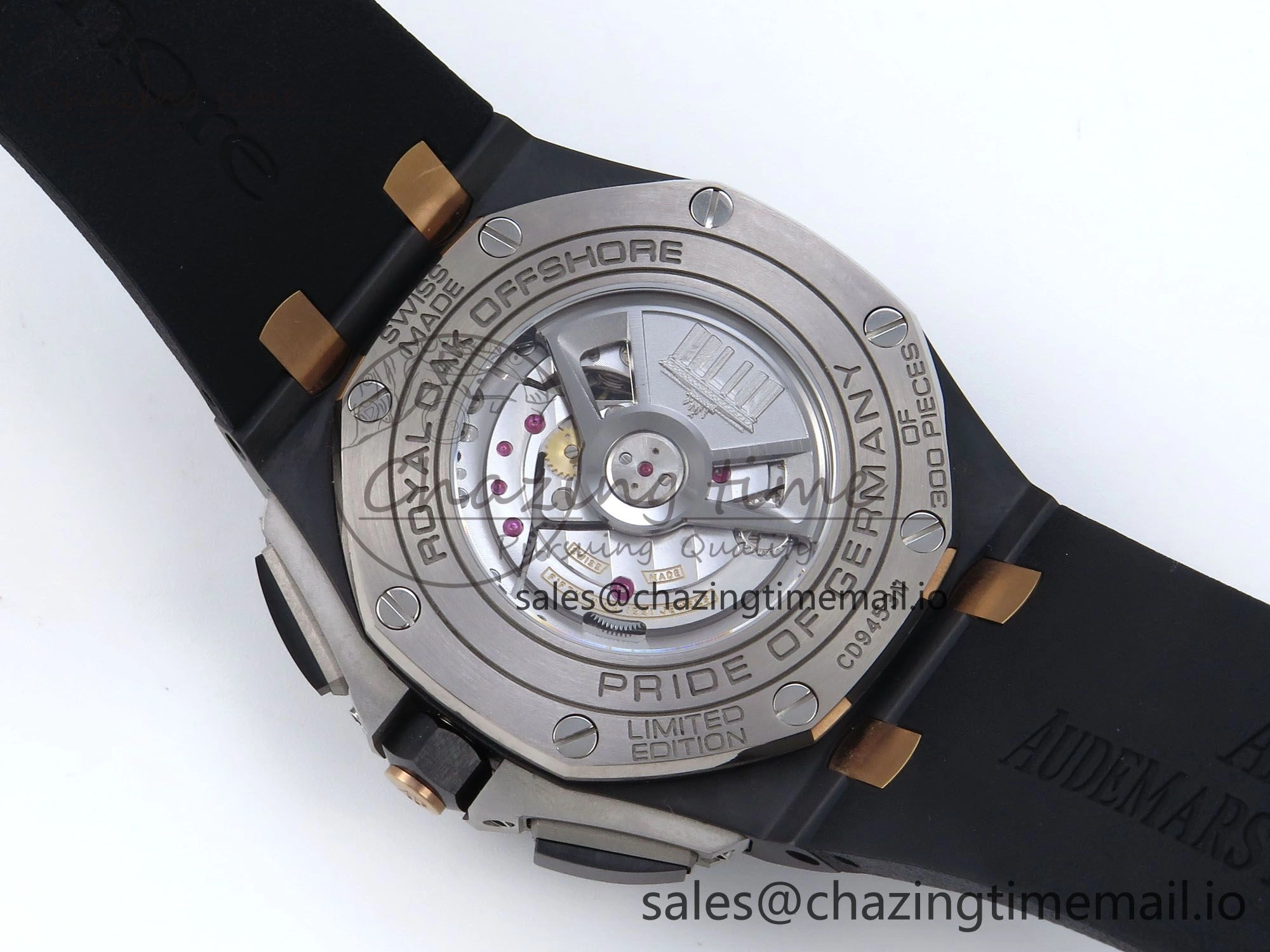 Royal Oak Offshore 44mm Black Ceramic RG TKF 1:1 Best Edition Gray Dial on Black Rubber Strap A3126