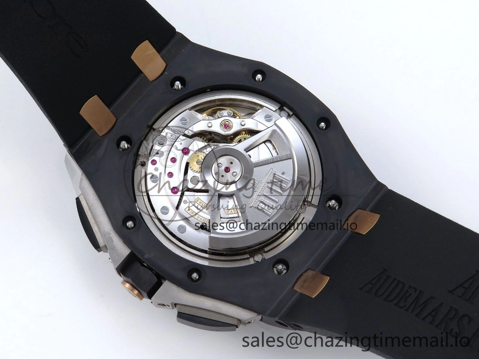 Royal Oak Offshore 44mm Black Ceramic RG TKF 1:1 Best Edition Gray Dial on Black Rubber Strap A3126