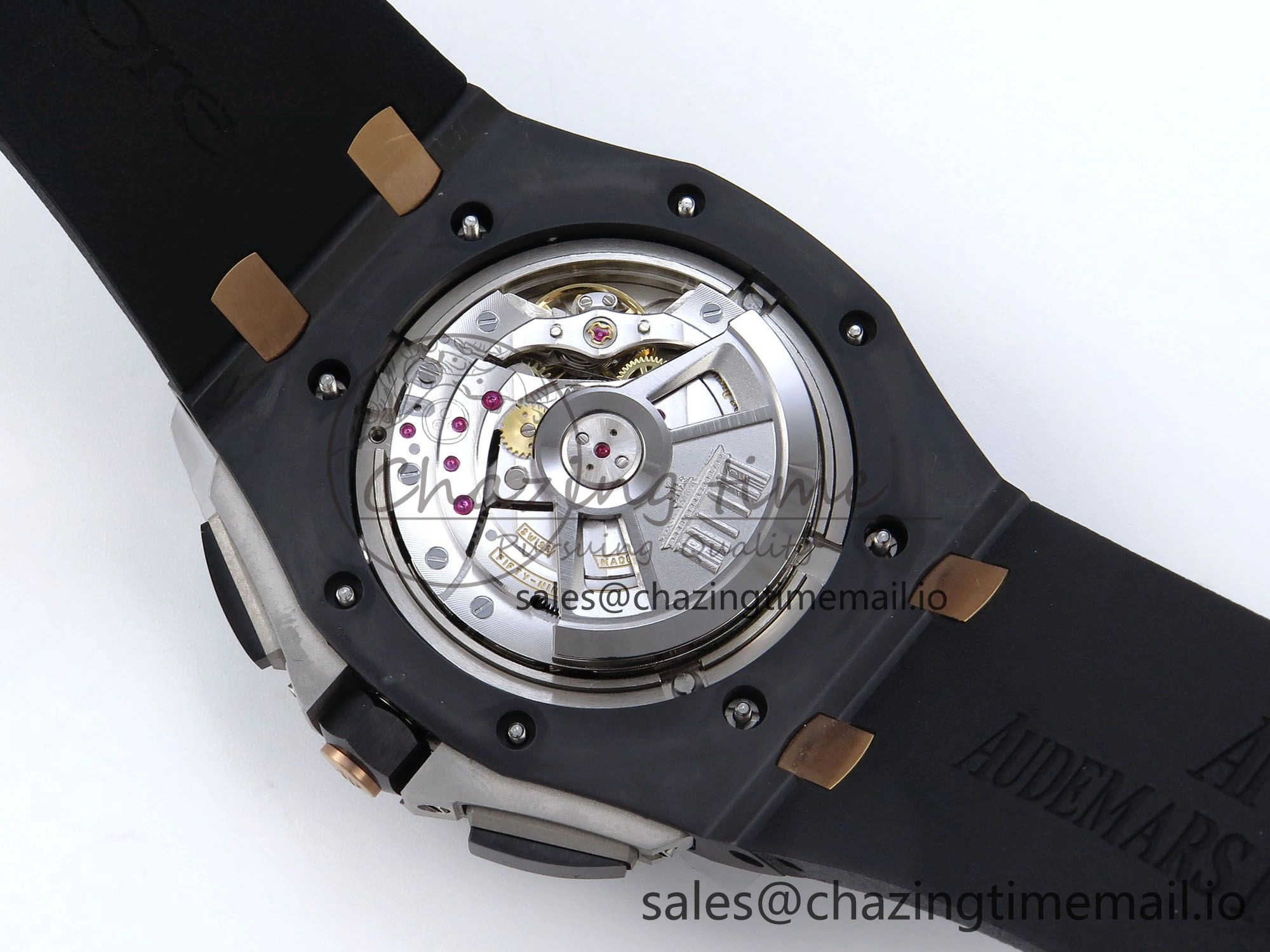Royal Oak Offshore 44mm Black Ceramic RG TKF 1:1 Best Edition Gray Dial on Black Rubber Strap A3126