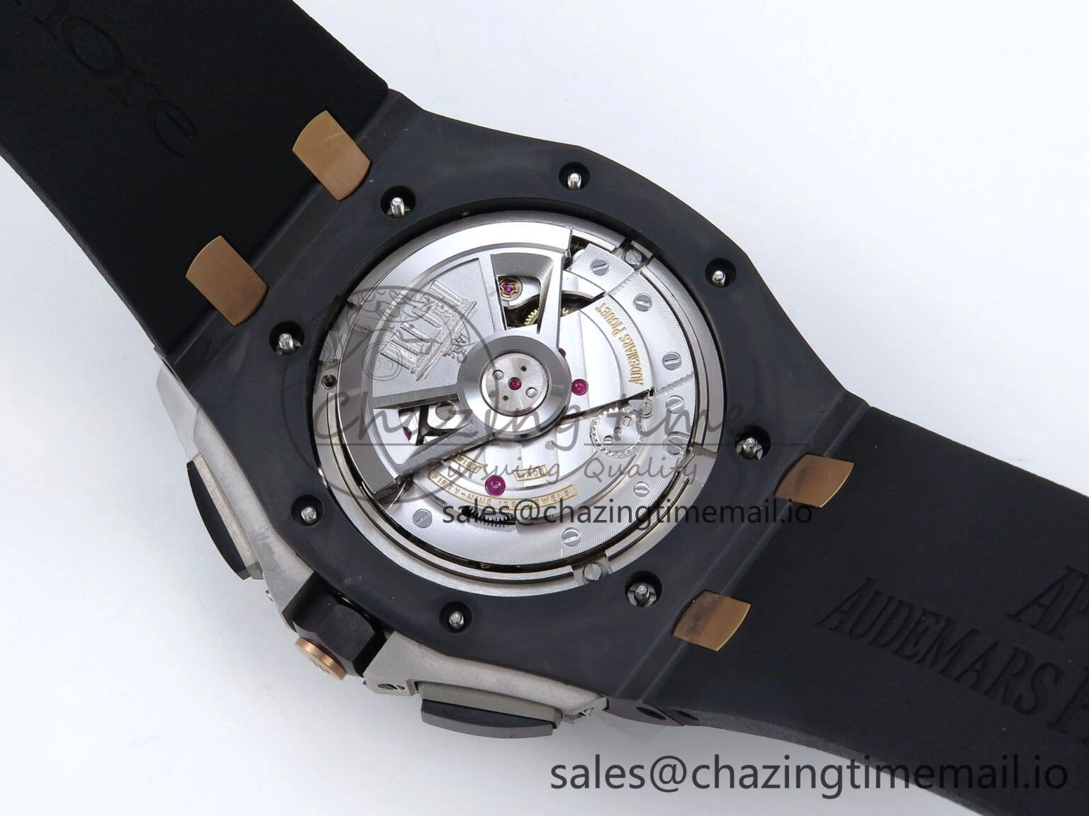 Royal Oak Offshore 44mm Black Ceramic RG TKF 1:1 Best Edition Gray Dial on Black Rubber Strap A3126