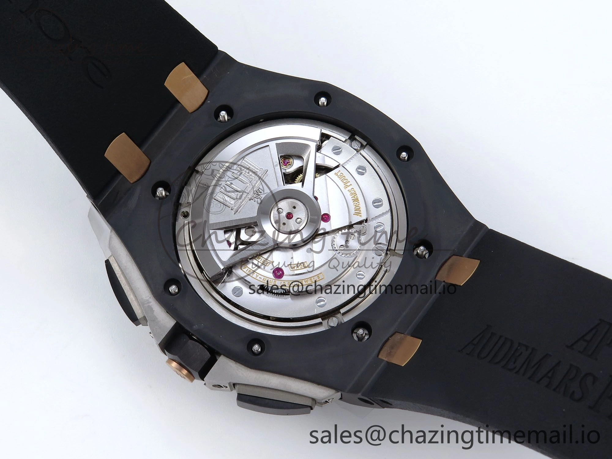 Royal Oak Offshore 44mm Black Ceramic RG TKF 1:1 Best Edition Gray Dial on Black Rubber Strap A3126