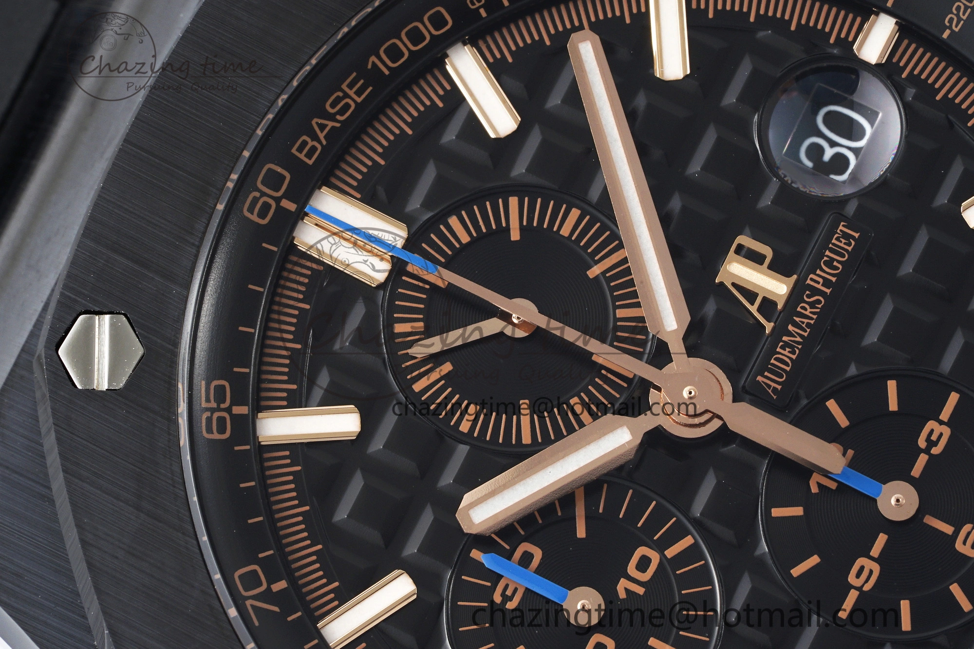 Royal Oak Offshore 44mm Black Ceramic RSF 1:1 Best Edition Black Dial on Rubber Strap A3126 V2