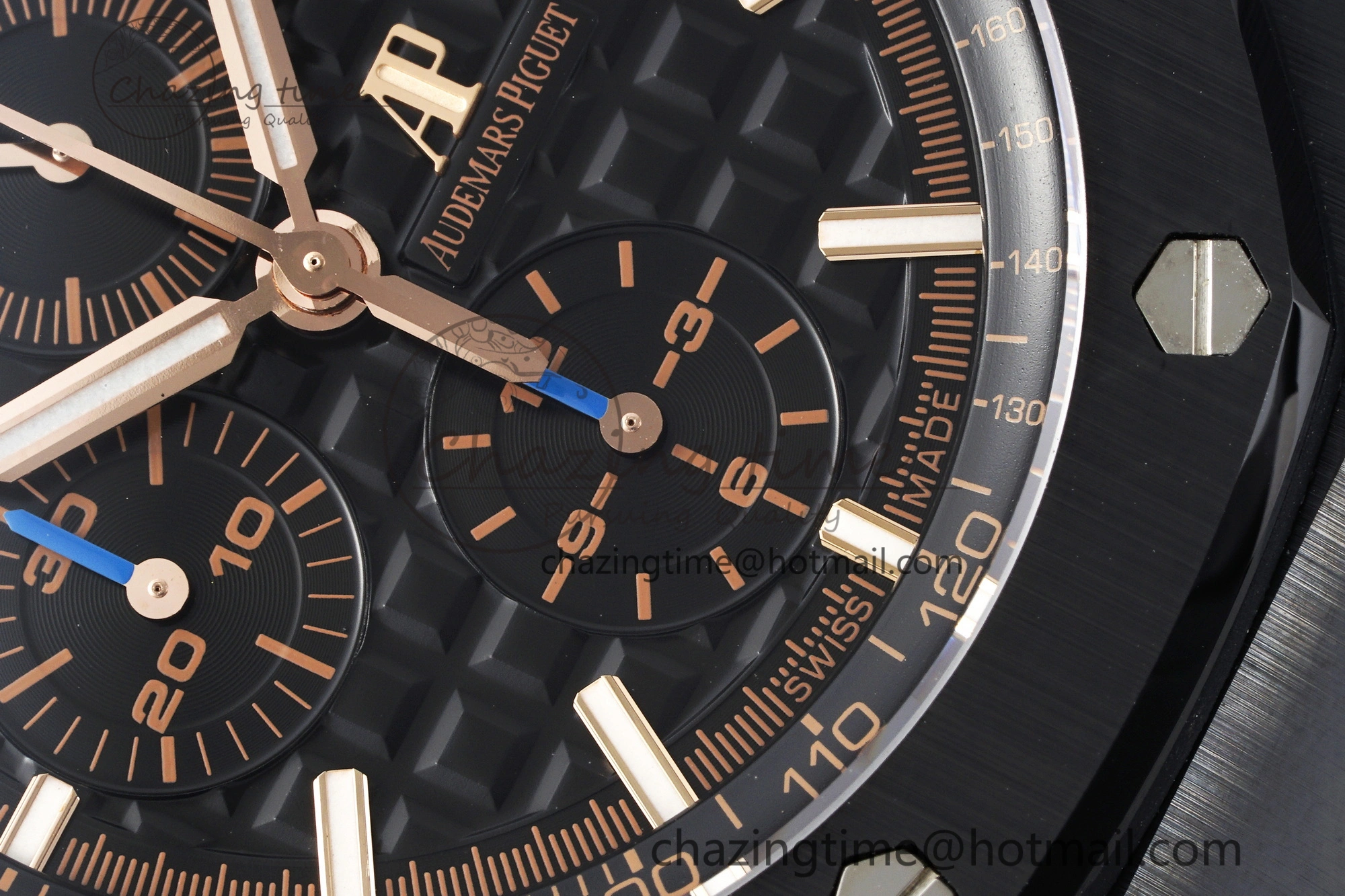 Royal Oak Offshore 44mm Black Ceramic RSF 1:1 Best Edition Black Dial on Rubber Strap A3126 V2