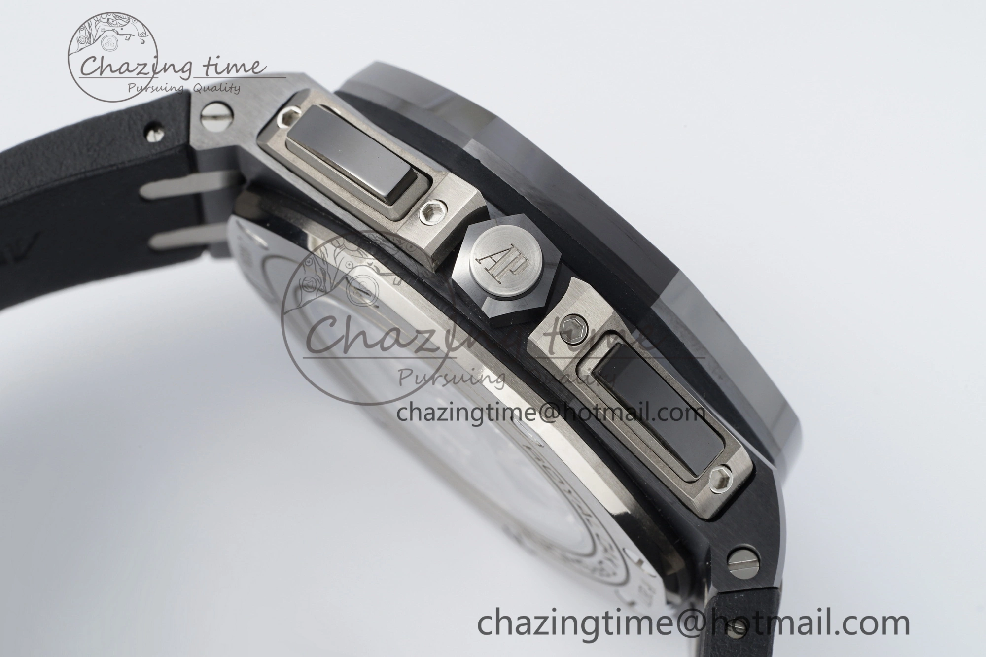 Royal Oak Offshore 44mm Black Ceramic RSF 1:1 Best Edition Black Dial on Rubber Strap A3126 V2