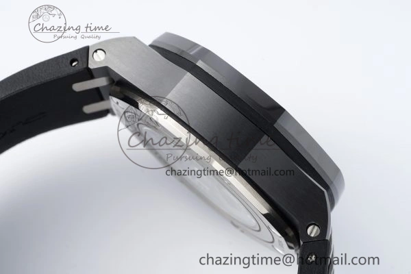 Royal Oak Offshore 44mm Black Ceramic RSF 1:1 Best Edition Black Dial on Rubber Strap A3126 V2