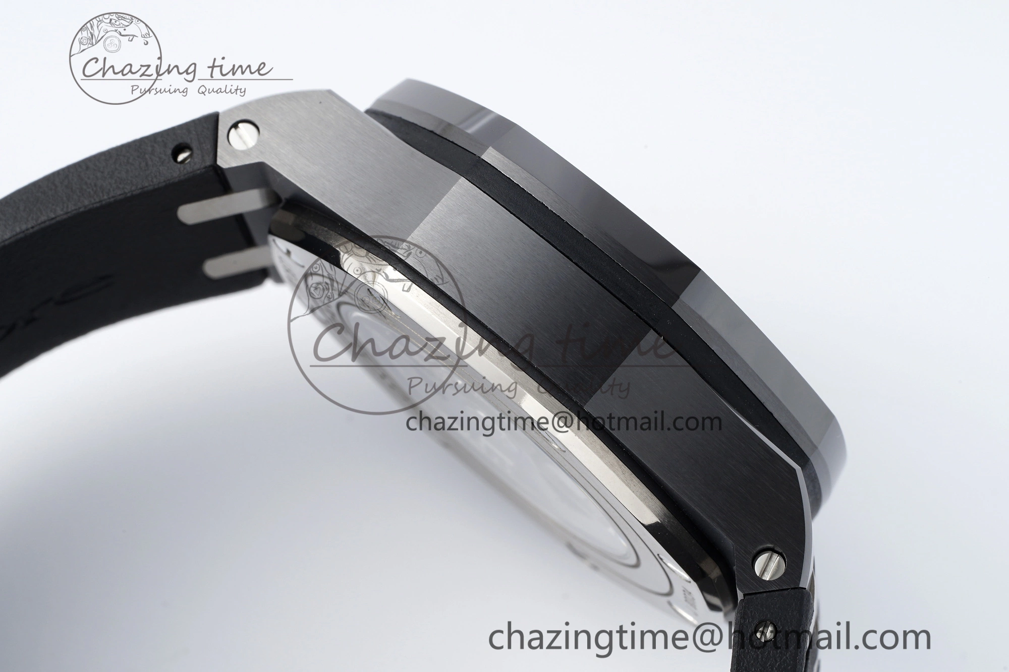 Royal Oak Offshore 44mm Black Ceramic RSF 1:1 Best Edition Black Dial on Rubber Strap A3126 V2