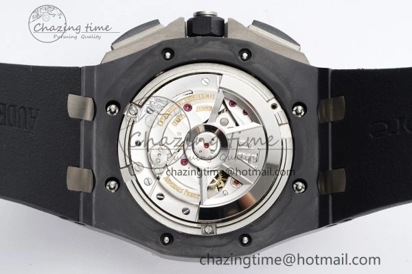 Royal Oak Offshore 44mm Black Ceramic RSF 1:1 Best Edition Black Dial on Rubber Strap A3126 V2