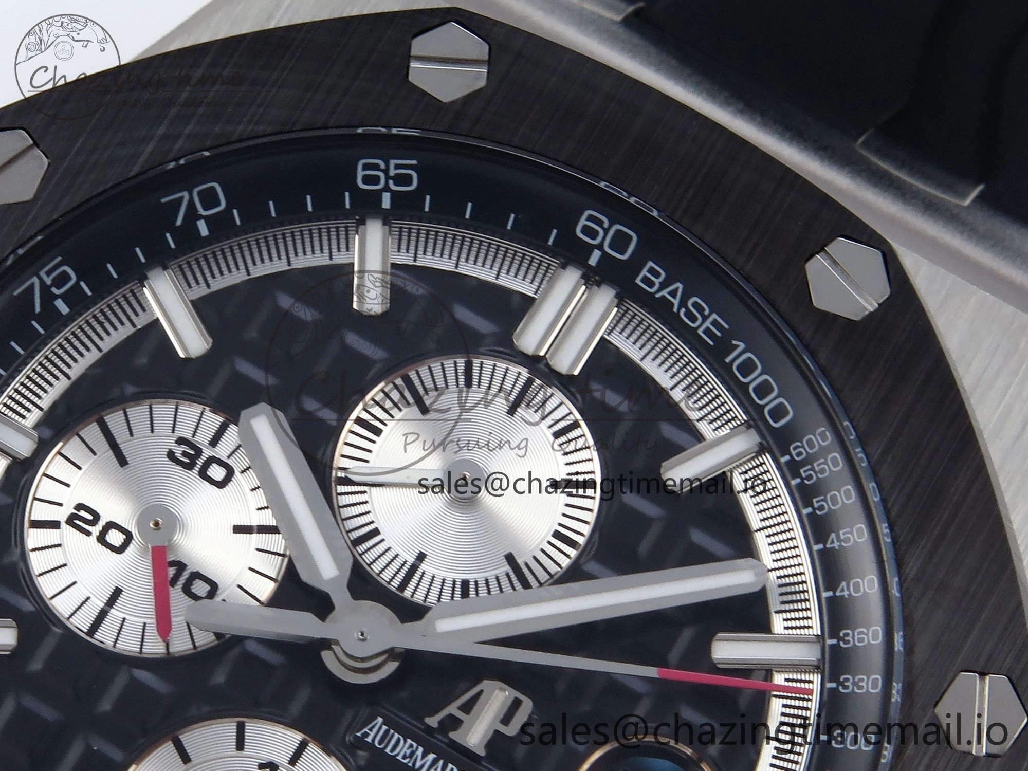 Royal Oak Offshore 44mm Black Ceramic SS TKF 1:1 Best Edition Black SS Dial on Black Rubber Strap A3126