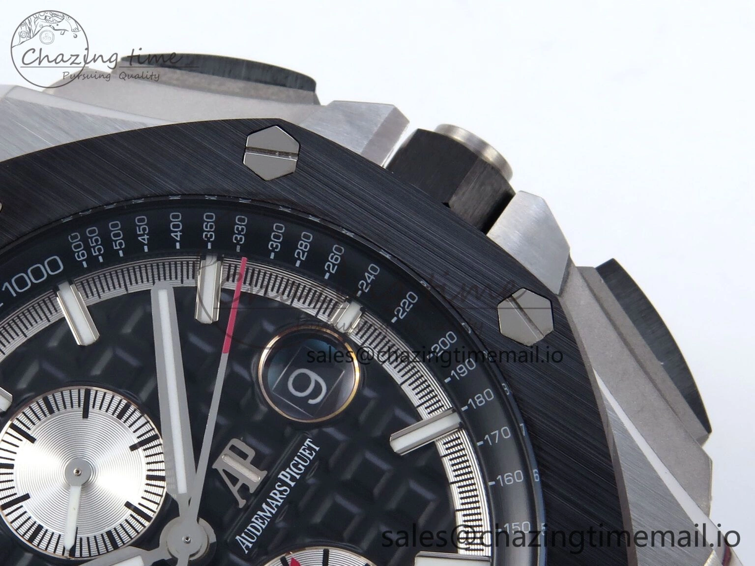 Royal Oak Offshore 44mm Black Ceramic SS TKF 1:1 Best Edition Black SS Dial on Black Rubber Strap A3126