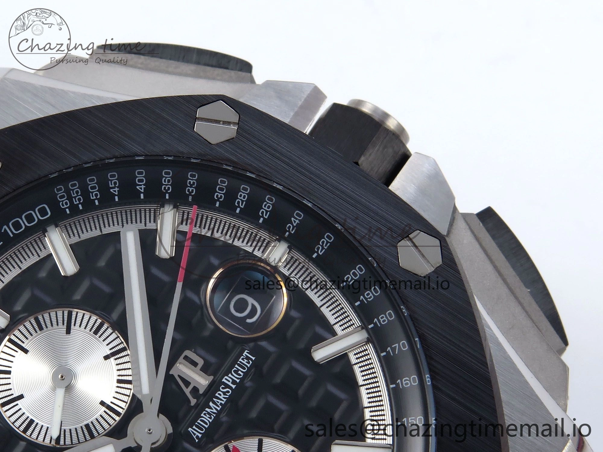 Royal Oak Offshore 44mm Black Ceramic SS TKF 1:1 Best Edition Black SS Dial on Black Rubber Strap A3126