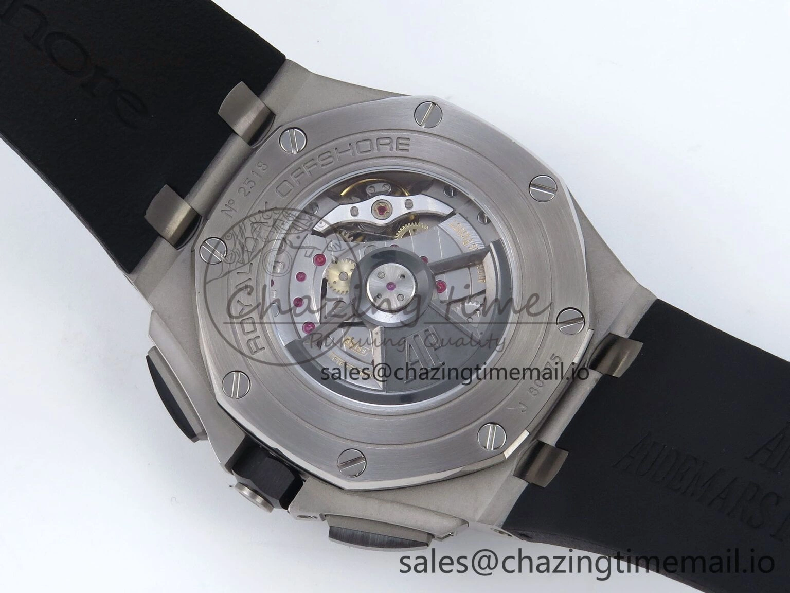 Royal Oak Offshore 44mm Black Ceramic SS TKF 1:1 Best Edition Black SS Dial on Black Rubber Strap A3126