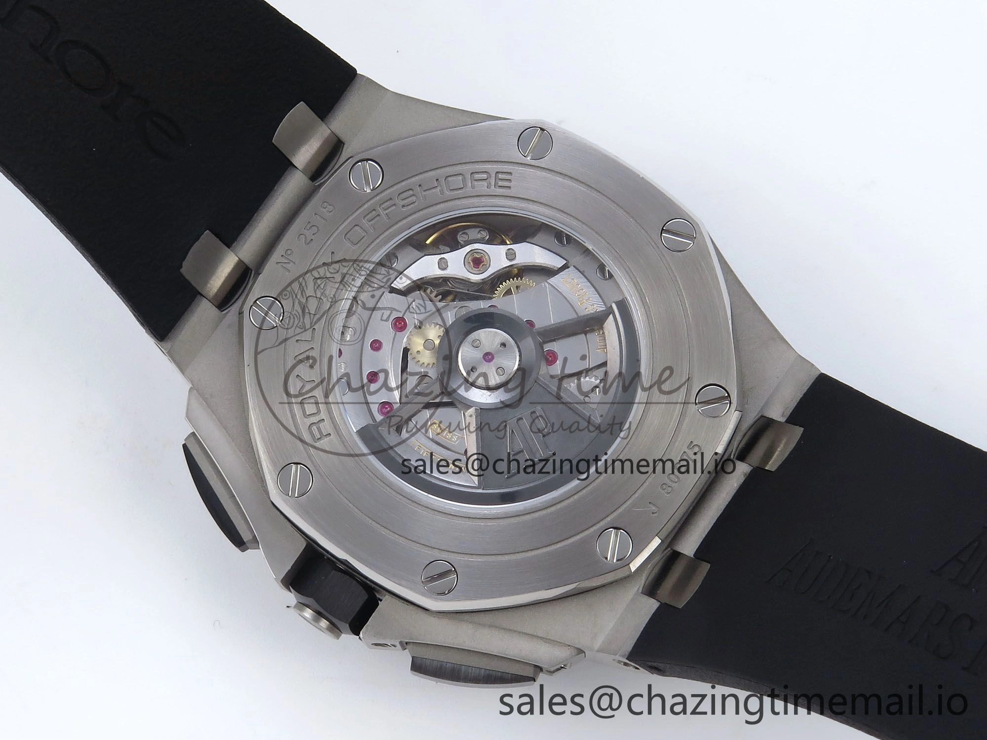 Royal Oak Offshore 44mm Black Ceramic SS TKF 1:1 Best Edition Black SS Dial on Black Rubber Strap A3126