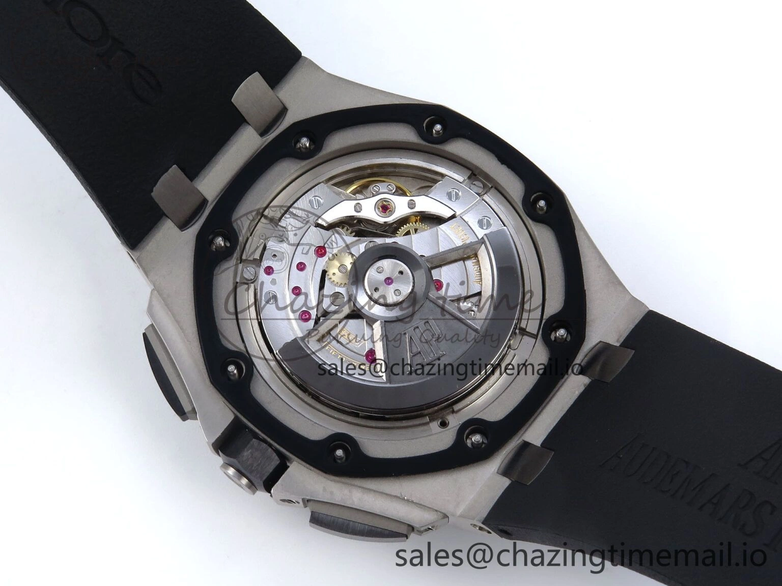 Royal Oak Offshore 44mm Black Ceramic SS TKF 1:1 Best Edition Black SS Dial on Black Rubber Strap A3126