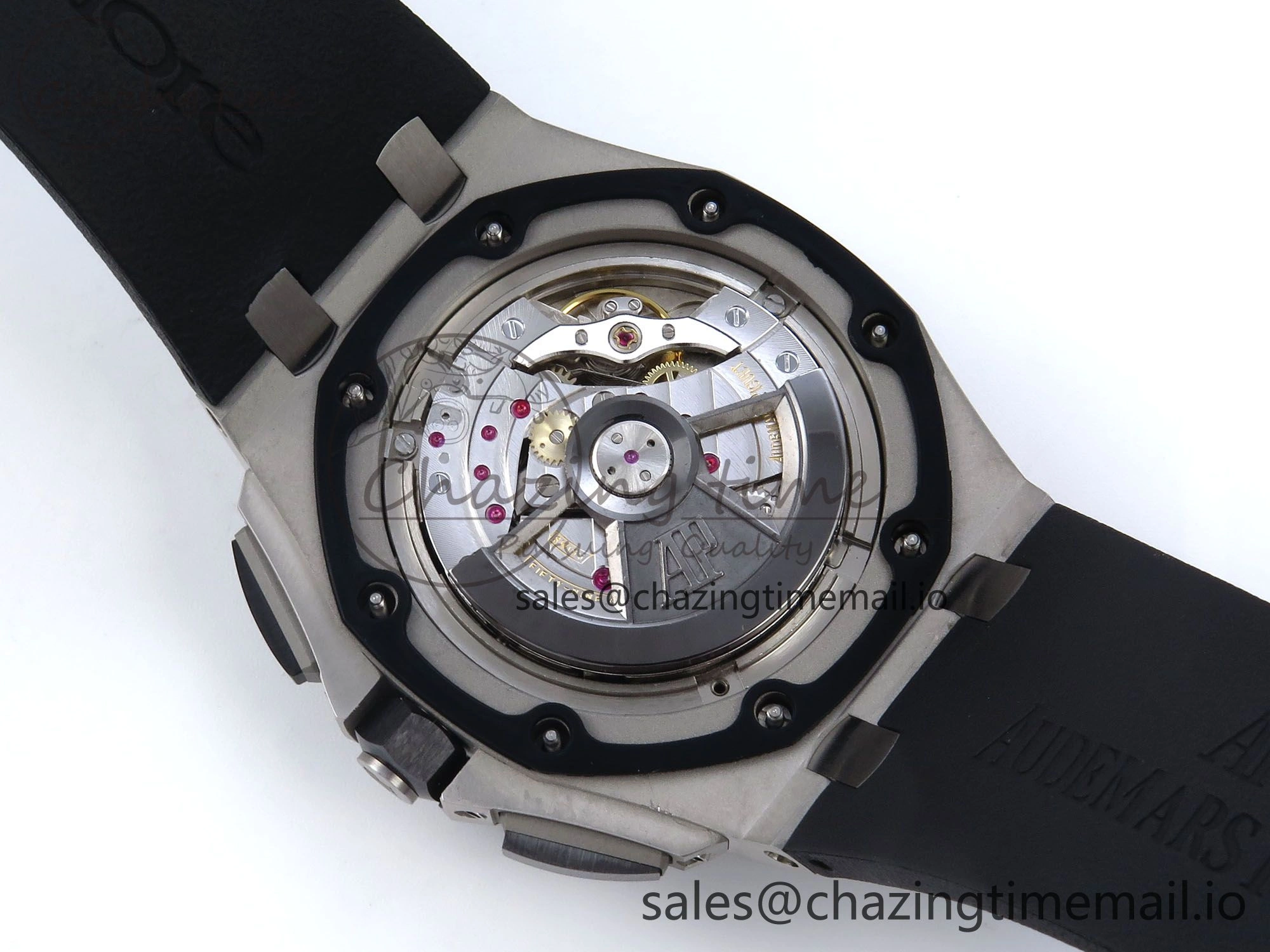 Royal Oak Offshore 44mm Black Ceramic SS TKF 1:1 Best Edition Black SS Dial on Black Rubber Strap A3126