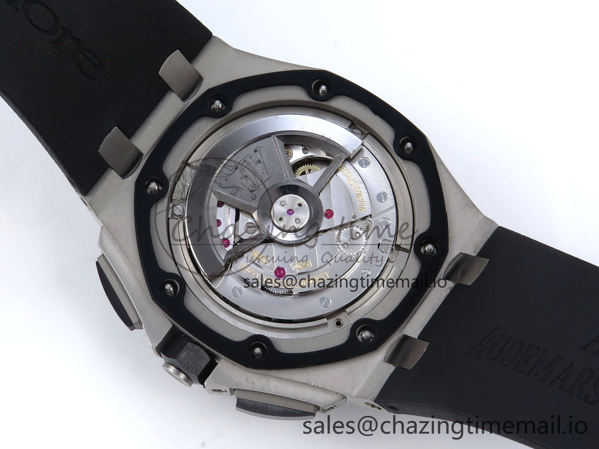Royal Oak Offshore 44mm Black Ceramic SS TKF 1:1 Best Edition Black SS Dial on Black Rubber Strap A3126