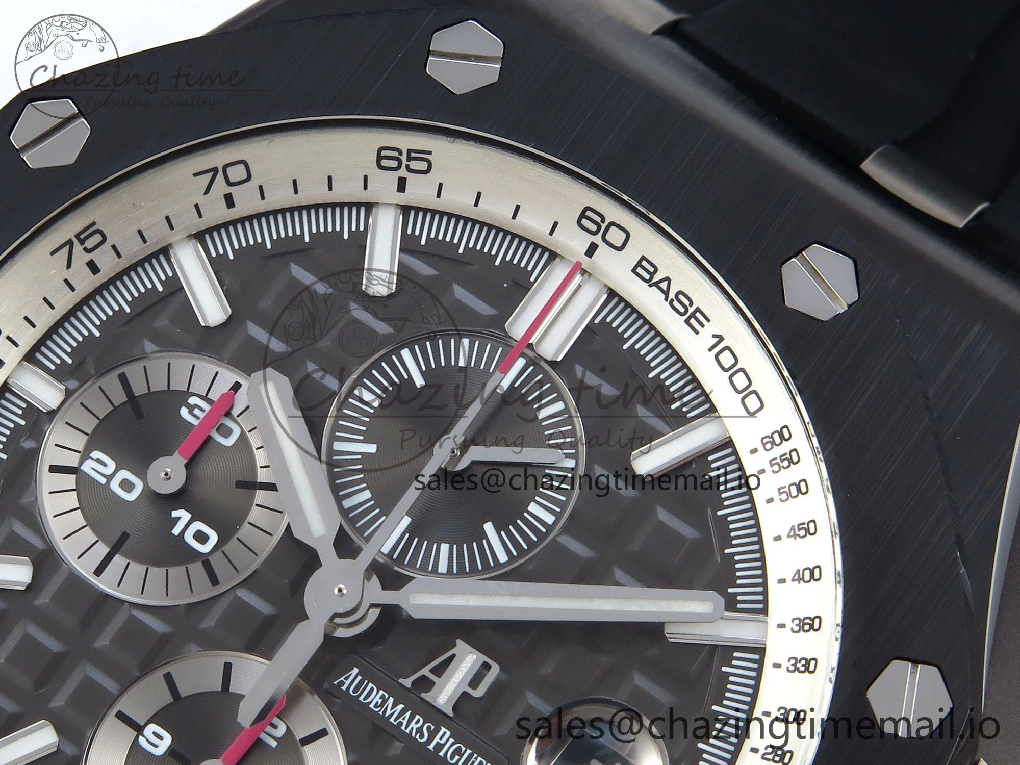 Royal Oak Offshore 44mm Black Ceramic SS TKF 1:1 Best Edition Gray Dial on Black Rubber Strap A3126