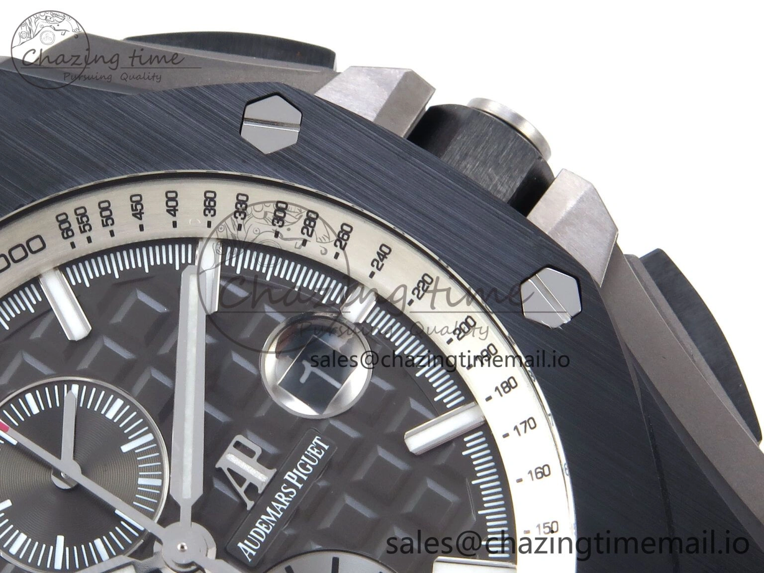 Royal Oak Offshore 44mm Black Ceramic SS TKF 1:1 Best Edition Gray Dial on Black Rubber Strap A3126