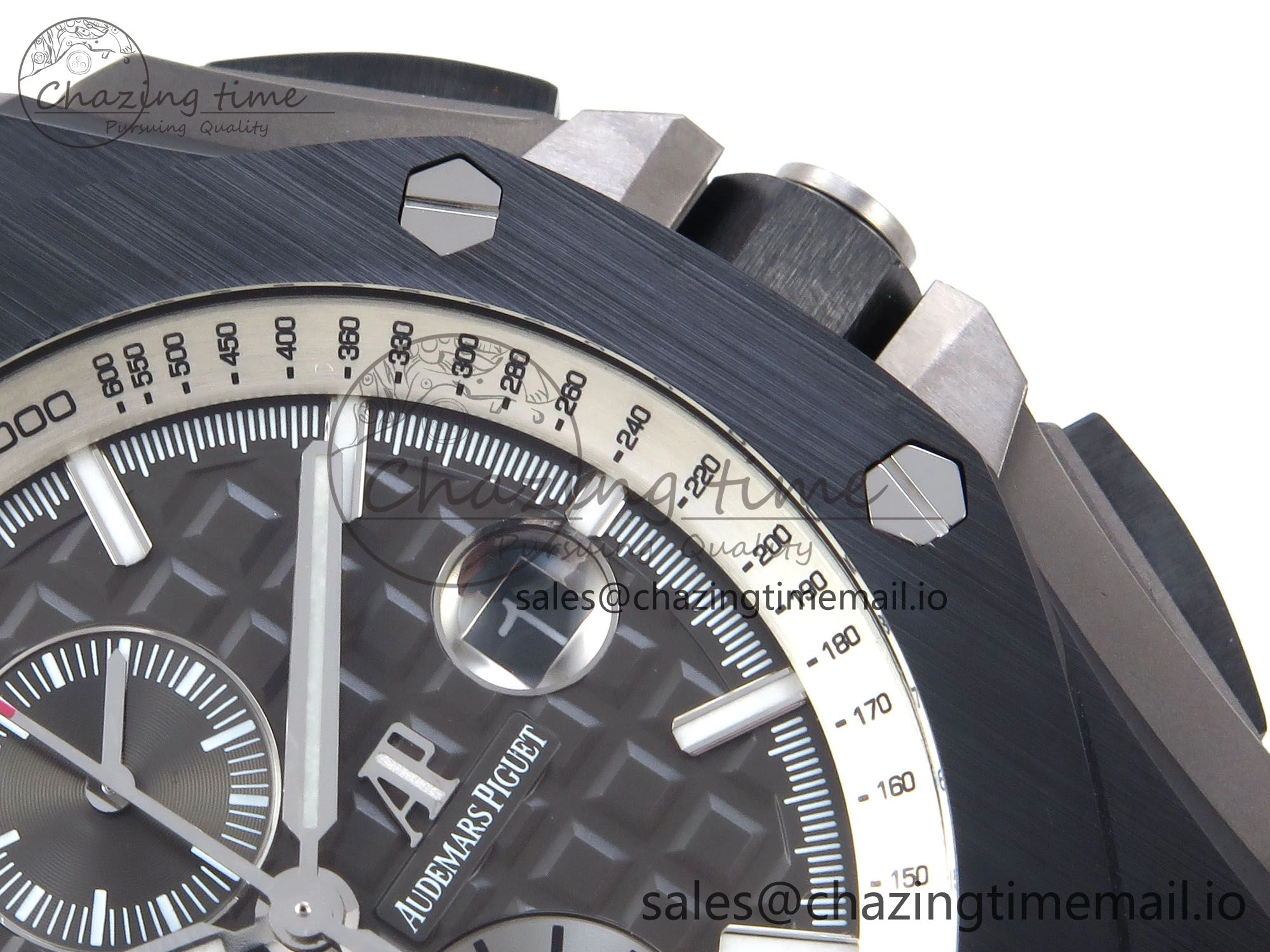 Royal Oak Offshore 44mm Black Ceramic SS TKF 1:1 Best Edition Gray Dial on Black Rubber Strap A3126
