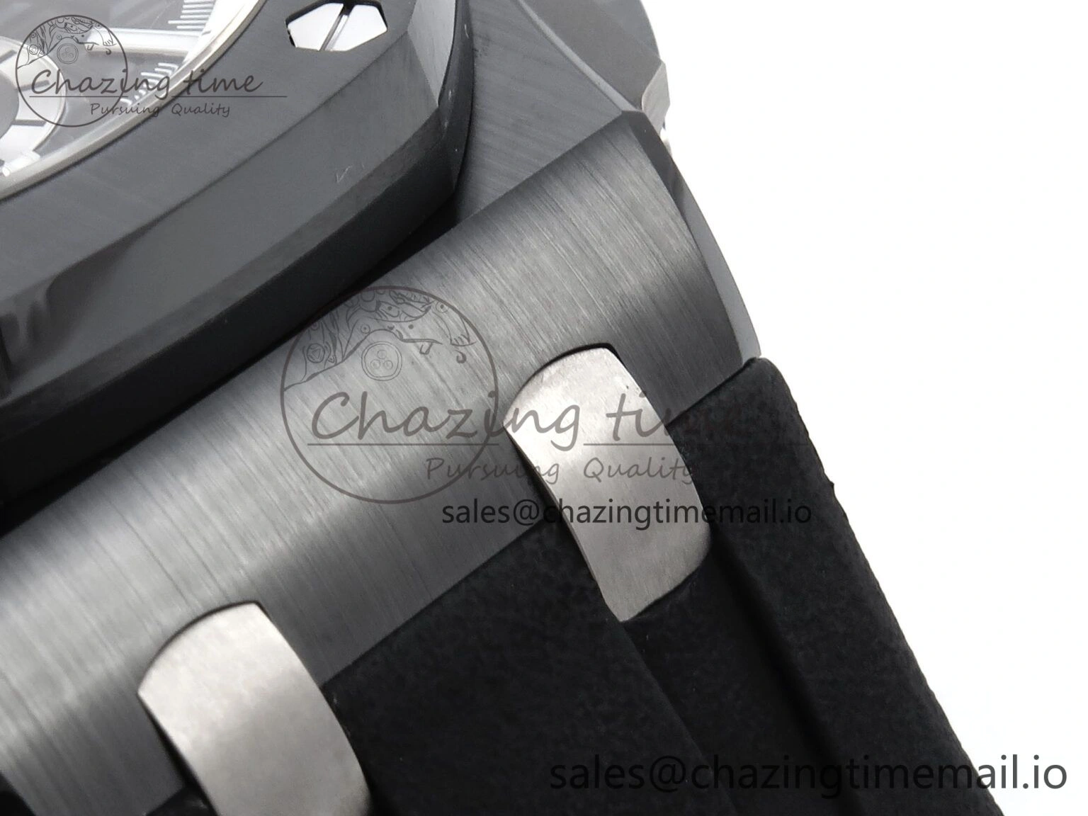 Royal Oak Offshore 44mm Black Ceramic SS TKF 1:1 Best Edition Gray Dial on Black Rubber Strap A3126