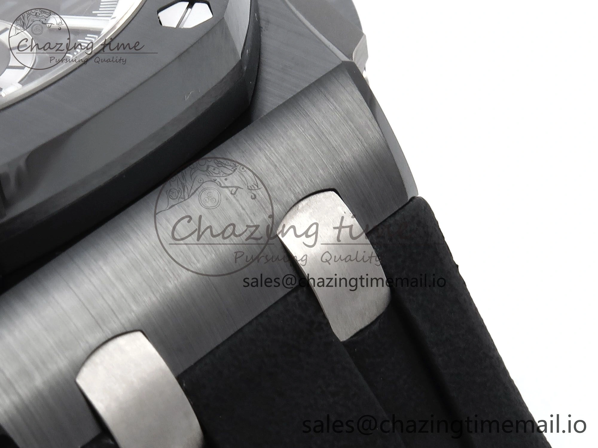 Royal Oak Offshore 44mm Black Ceramic SS TKF 1:1 Best Edition Gray Dial on Black Rubber Strap A3126