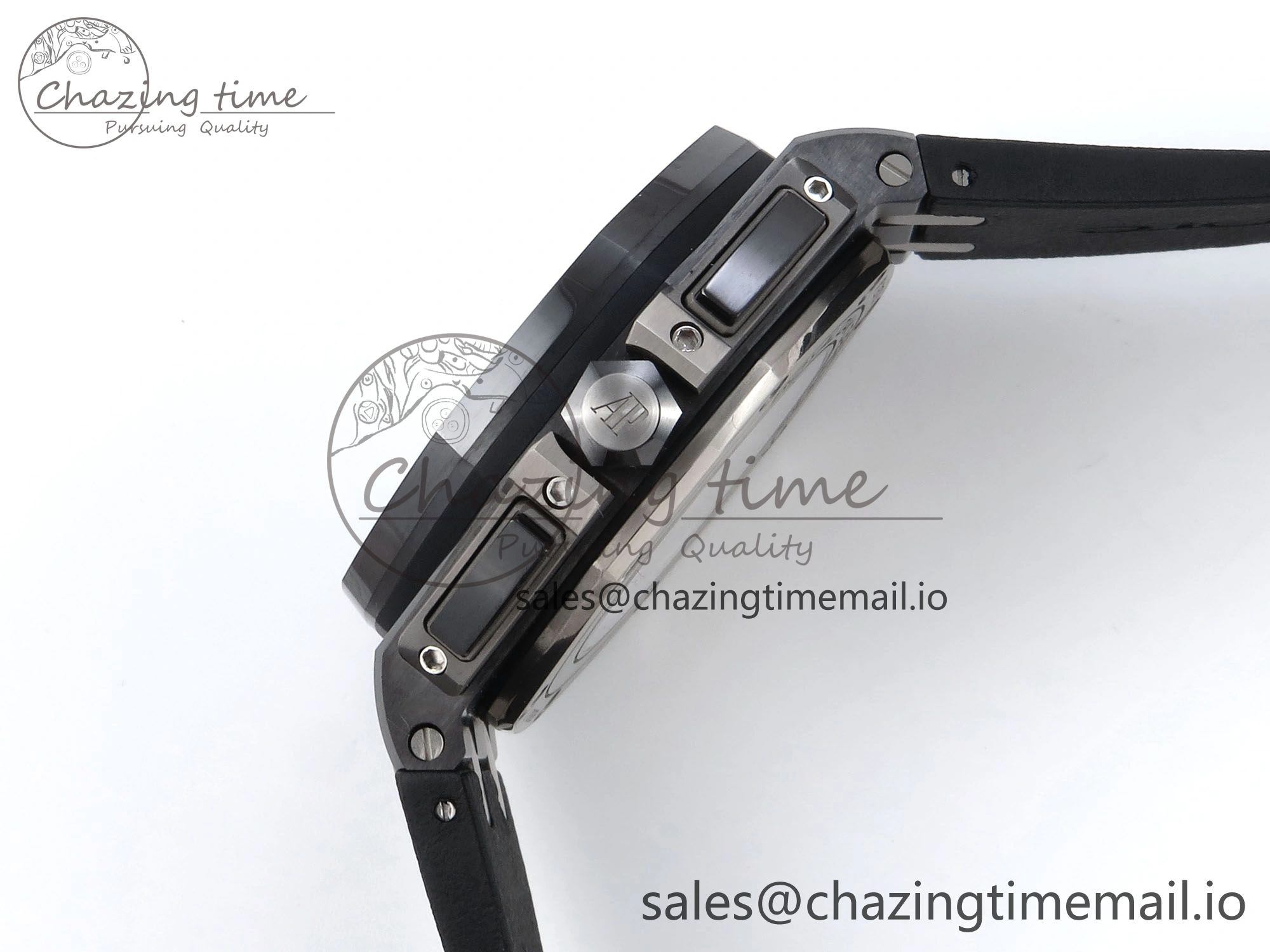 Royal Oak Offshore 44mm Black Ceramic SS TKF 1:1 Best Edition Gray Dial on Black Rubber Strap A3126
