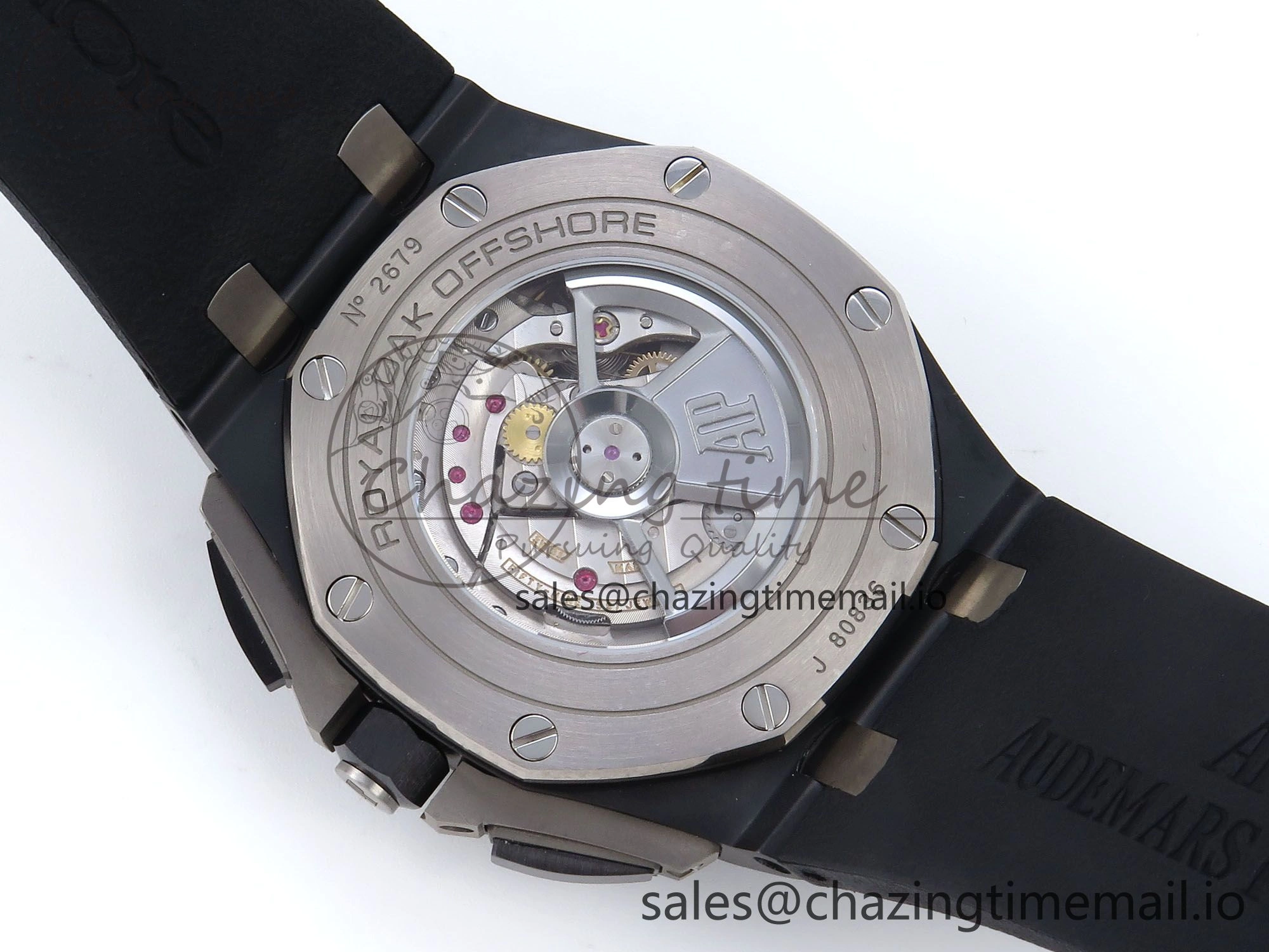 Royal Oak Offshore 44mm Black Ceramic SS TKF 1:1 Best Edition Gray Dial on Black Rubber Strap A3126