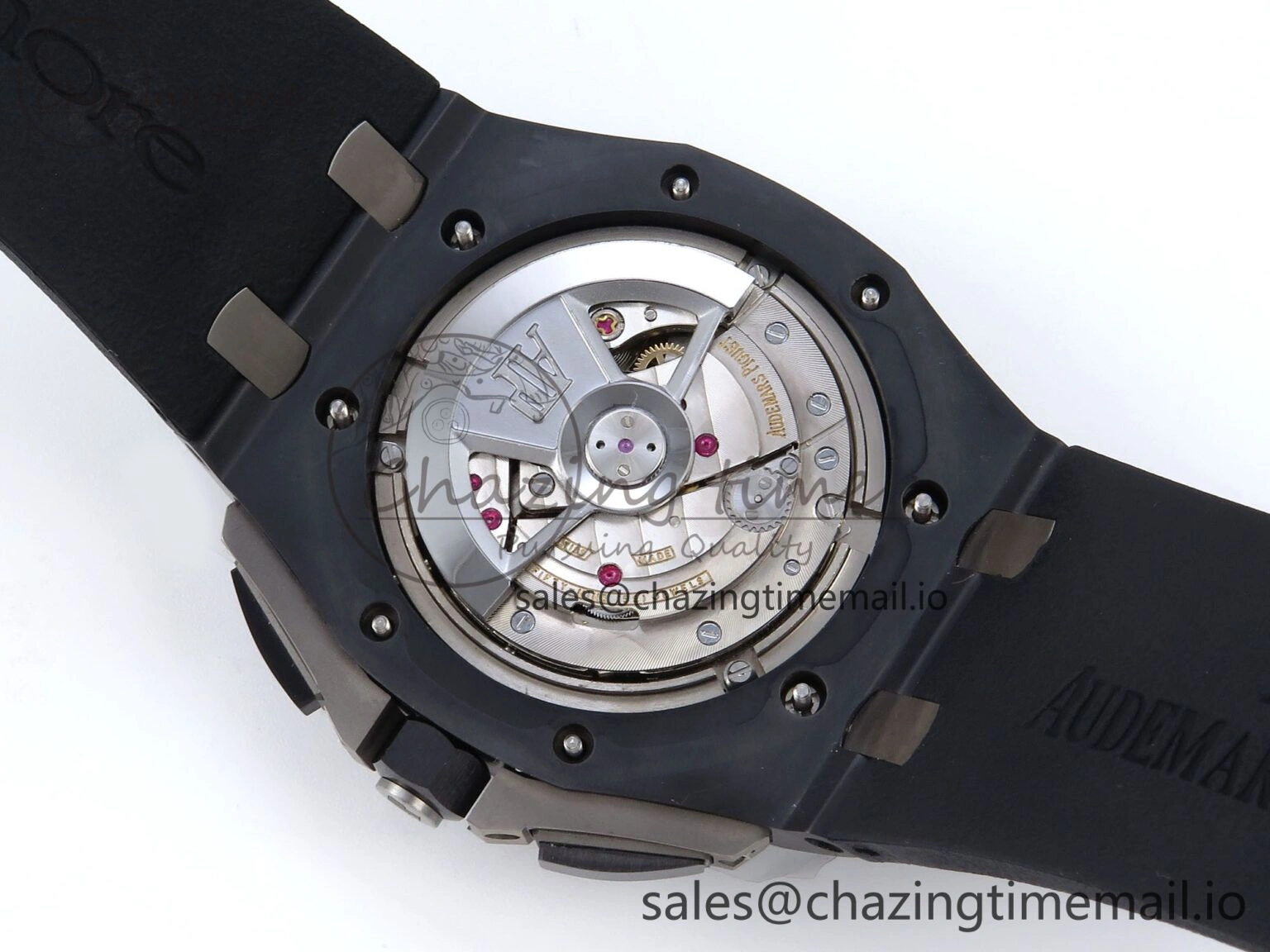 Royal Oak Offshore 44mm Black Ceramic SS TKF 1:1 Best Edition Gray Dial on Black Rubber Strap A3126