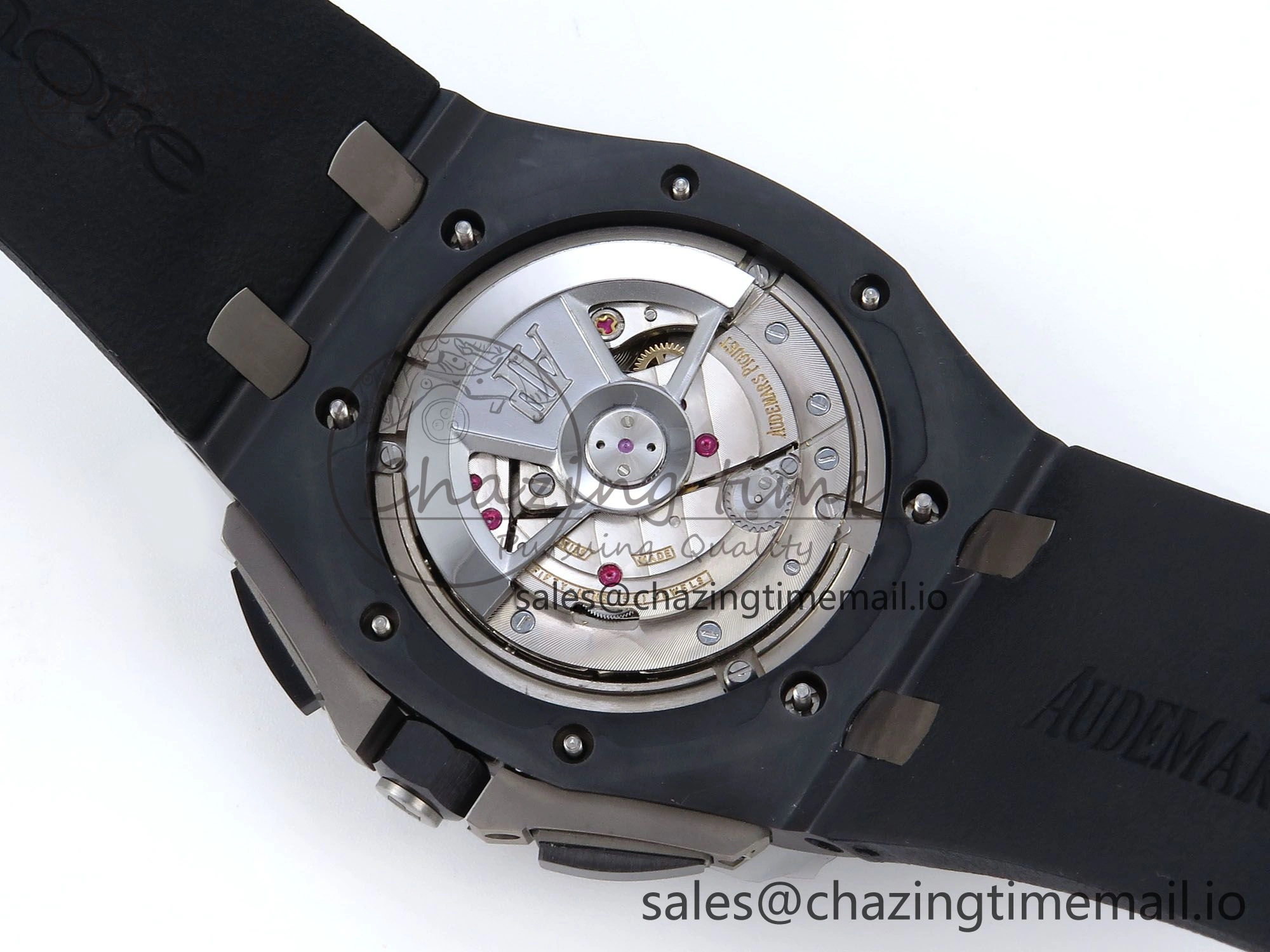 Royal Oak Offshore 44mm Black Ceramic SS TKF 1:1 Best Edition Gray Dial on Black Rubber Strap A3126