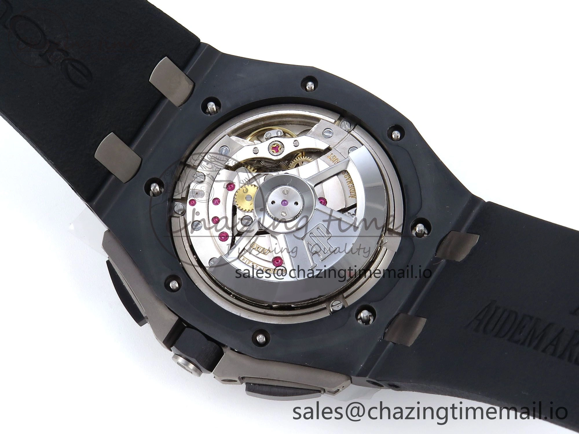 Royal Oak Offshore 44mm Black Ceramic SS TKF 1:1 Best Edition Gray Dial on Black Rubber Strap A3126